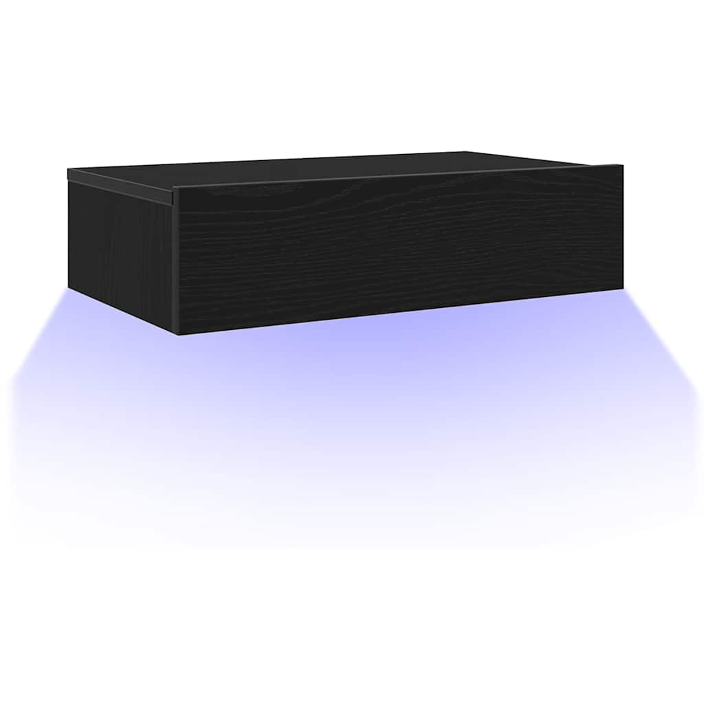 vidaXL Tv-meubel met LED-verlichting 60x35x15,5 cm zwart eikenkleurig