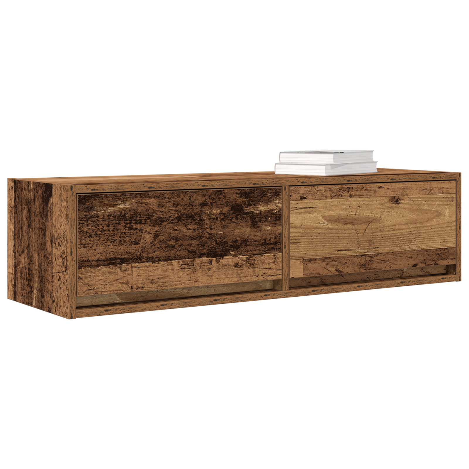 vidaXL Tv-meubel 100x31x25,5 cm bewerkt hout oud houtkleurig