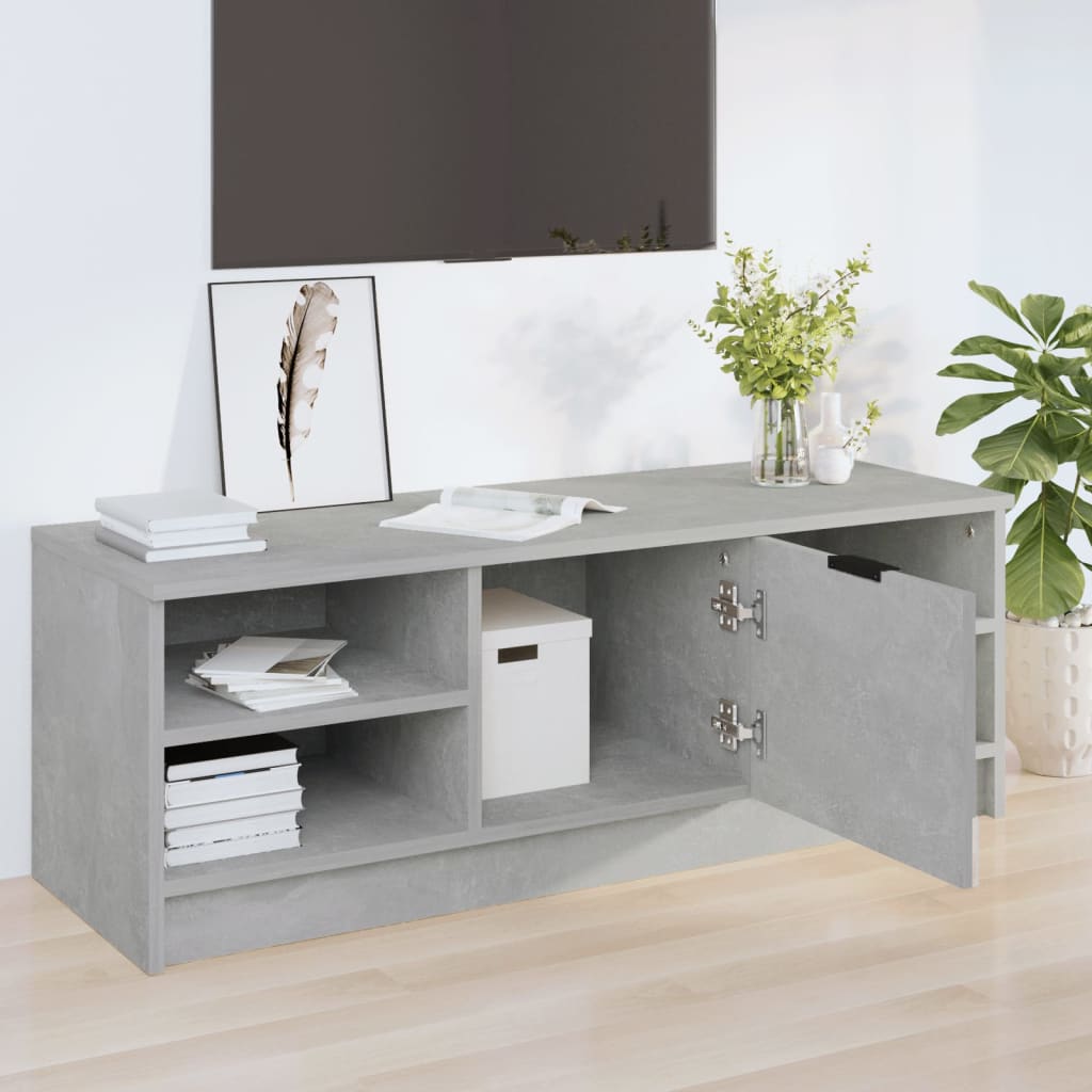 vidaXL Tv-meubel 102x35,5x36,5 cm bewerkt hout betongrijs
