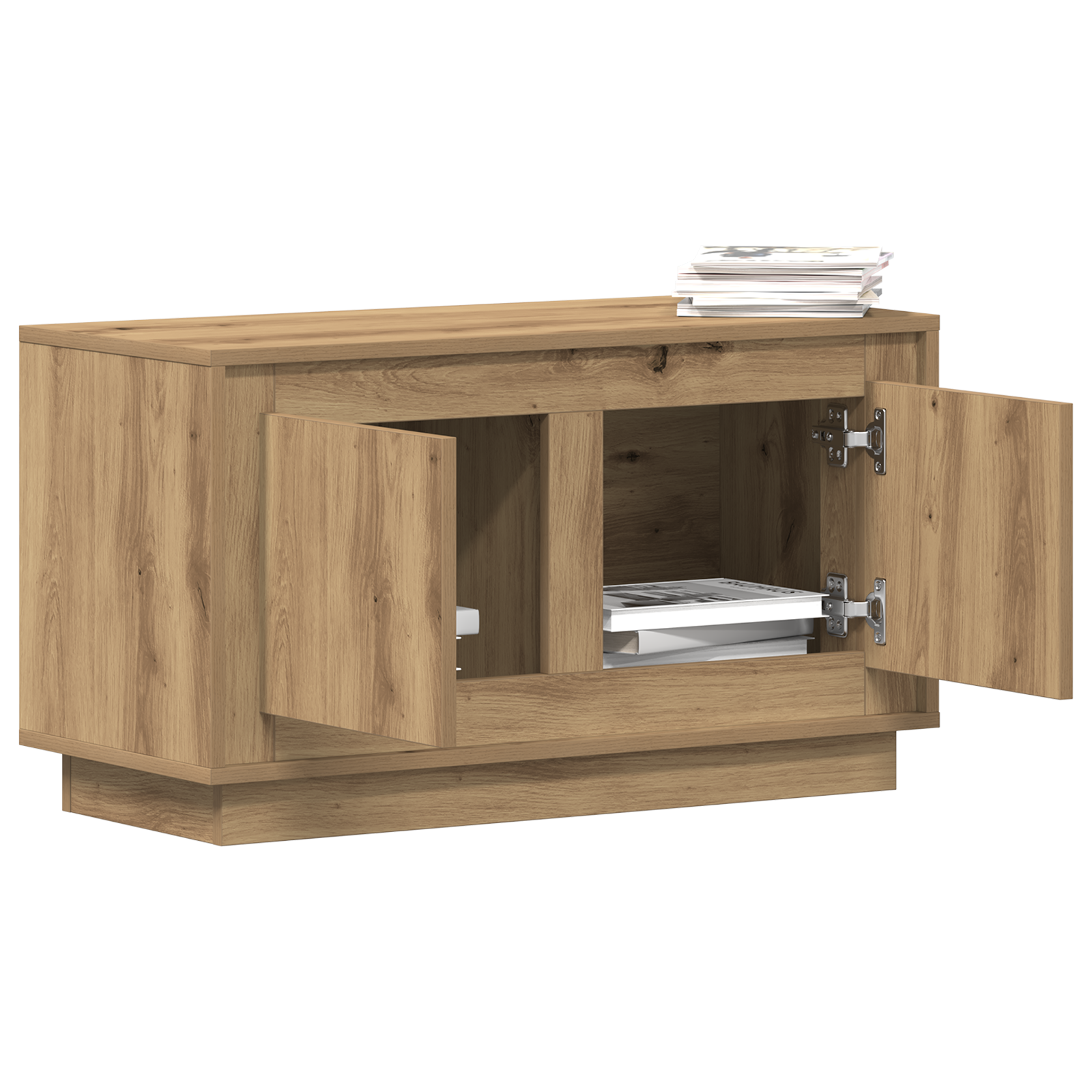 vidaXL TV-meubel 80x35x45 cm bewerkt hout artisanaal eiken