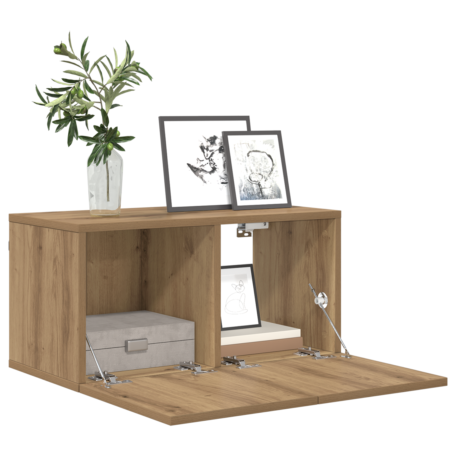 vidaXL TV Kast Set Artisan Eiken MDF Medium TV Kast Rechthoekig