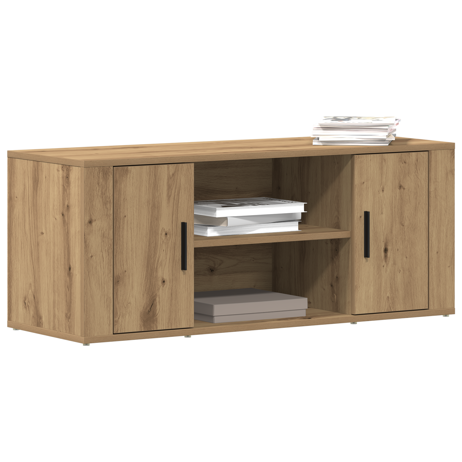 vidaXL Tv-meubel 100x35x40 cm bewerkt hout artisanaal eiken