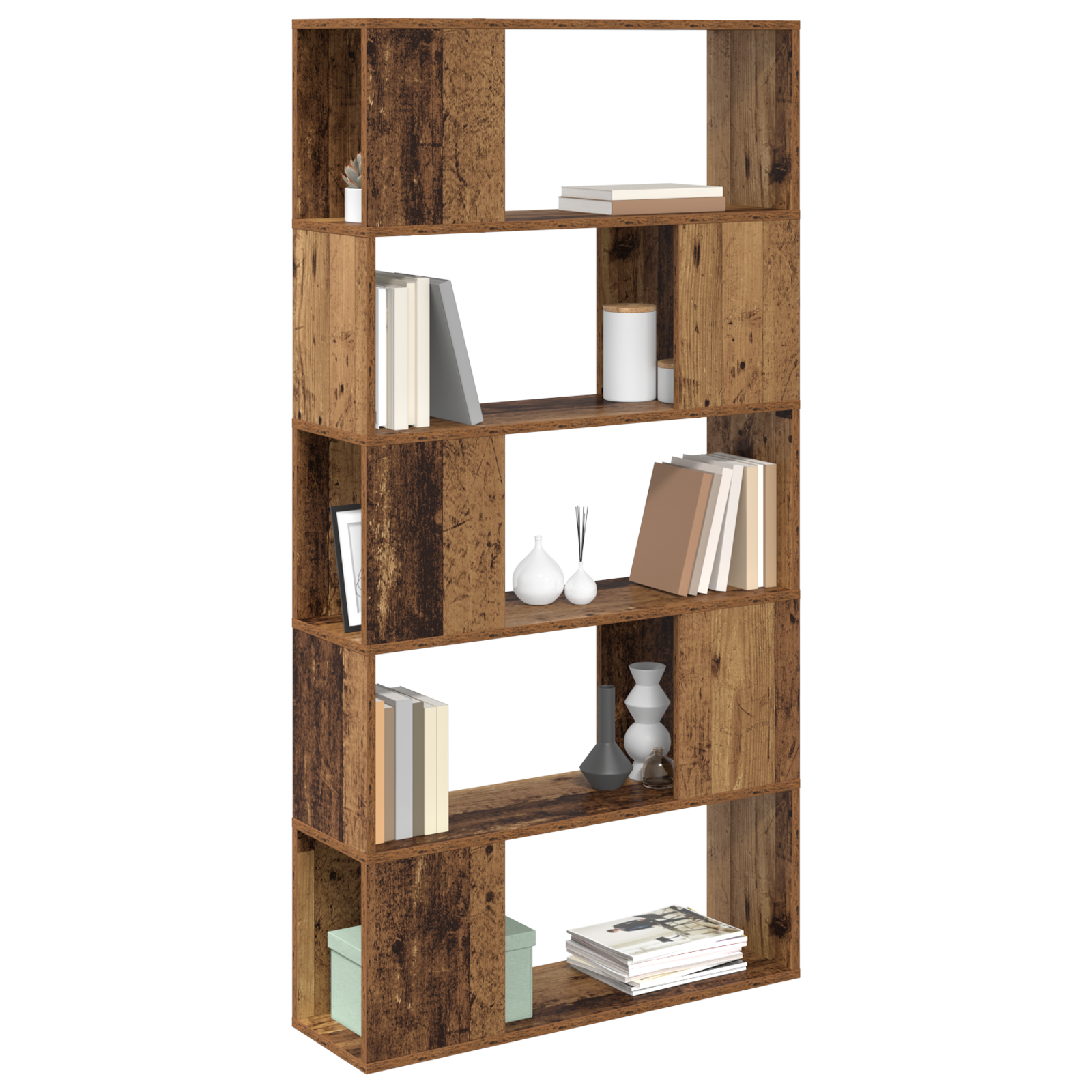 vidaXL Opslageenheid Oude Hout Massief hout 80 x 24 x 155 cm