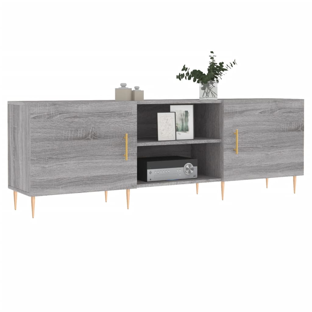 vidaXL Tv-meubel 150x30x50 cm bewerkt hout grijs sonoma eikenkleurig