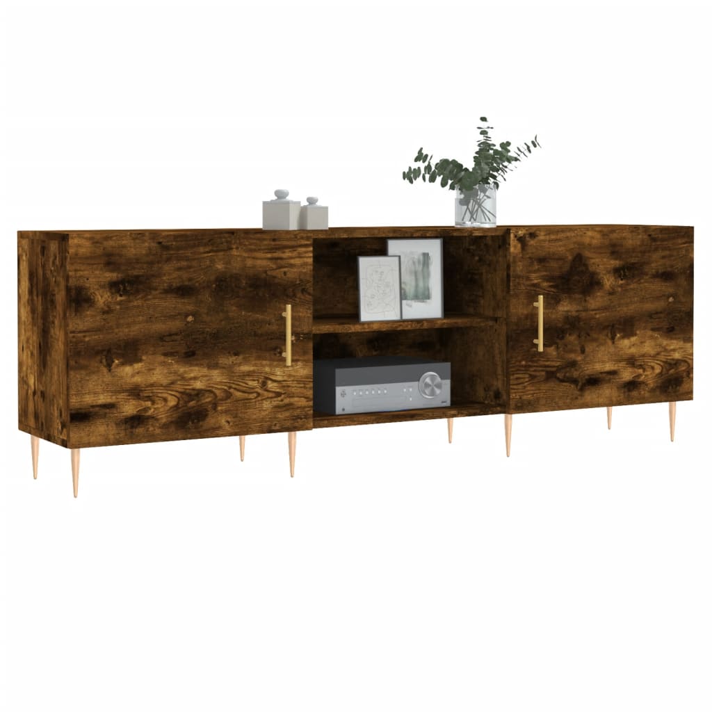 vidaXL Tv-meubel 150x30x50 cm bewerkt hout gerookt eikenkleurig