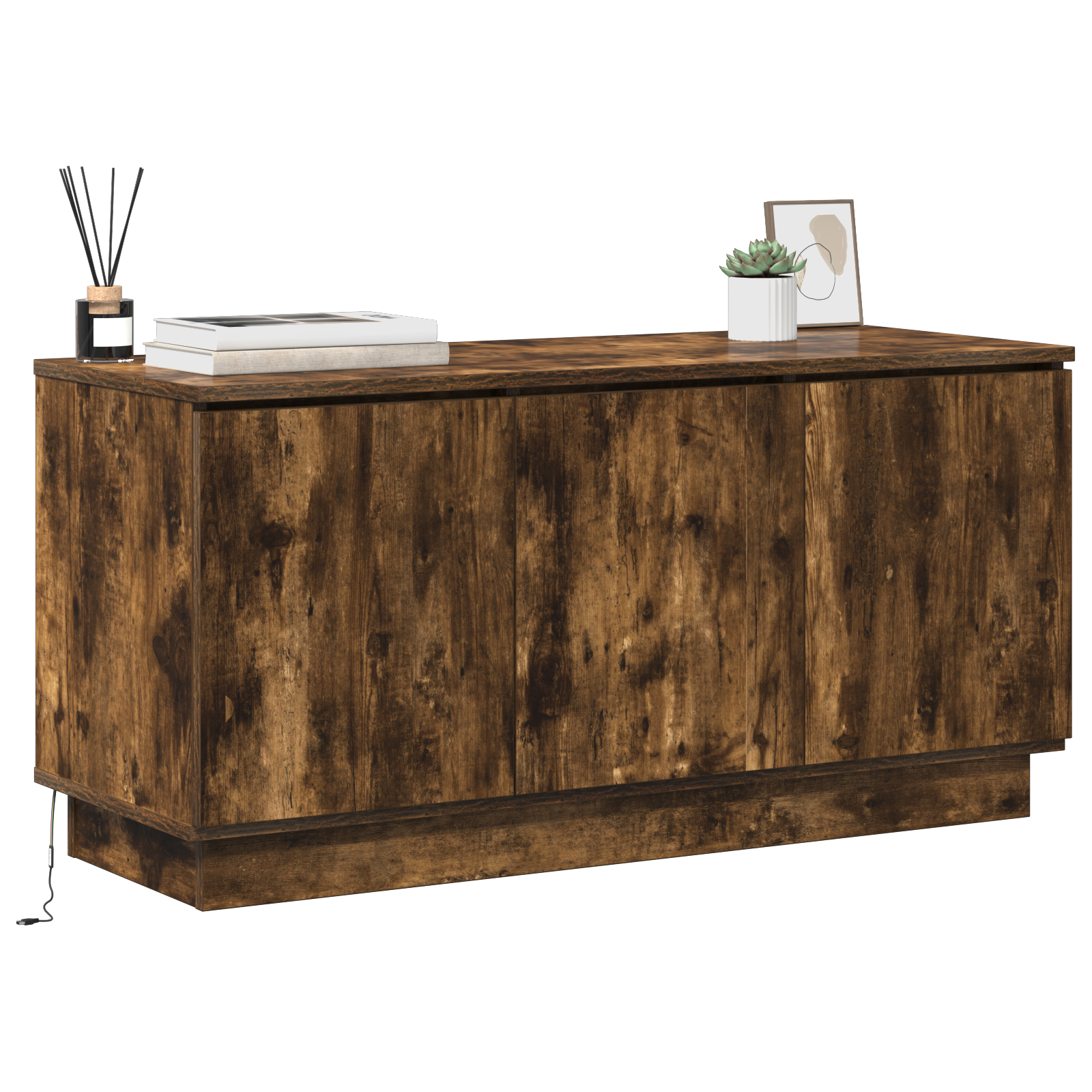 vidaXL TV-kast Gerookt Eiken 100x38x49 cm Gelaagd Hout