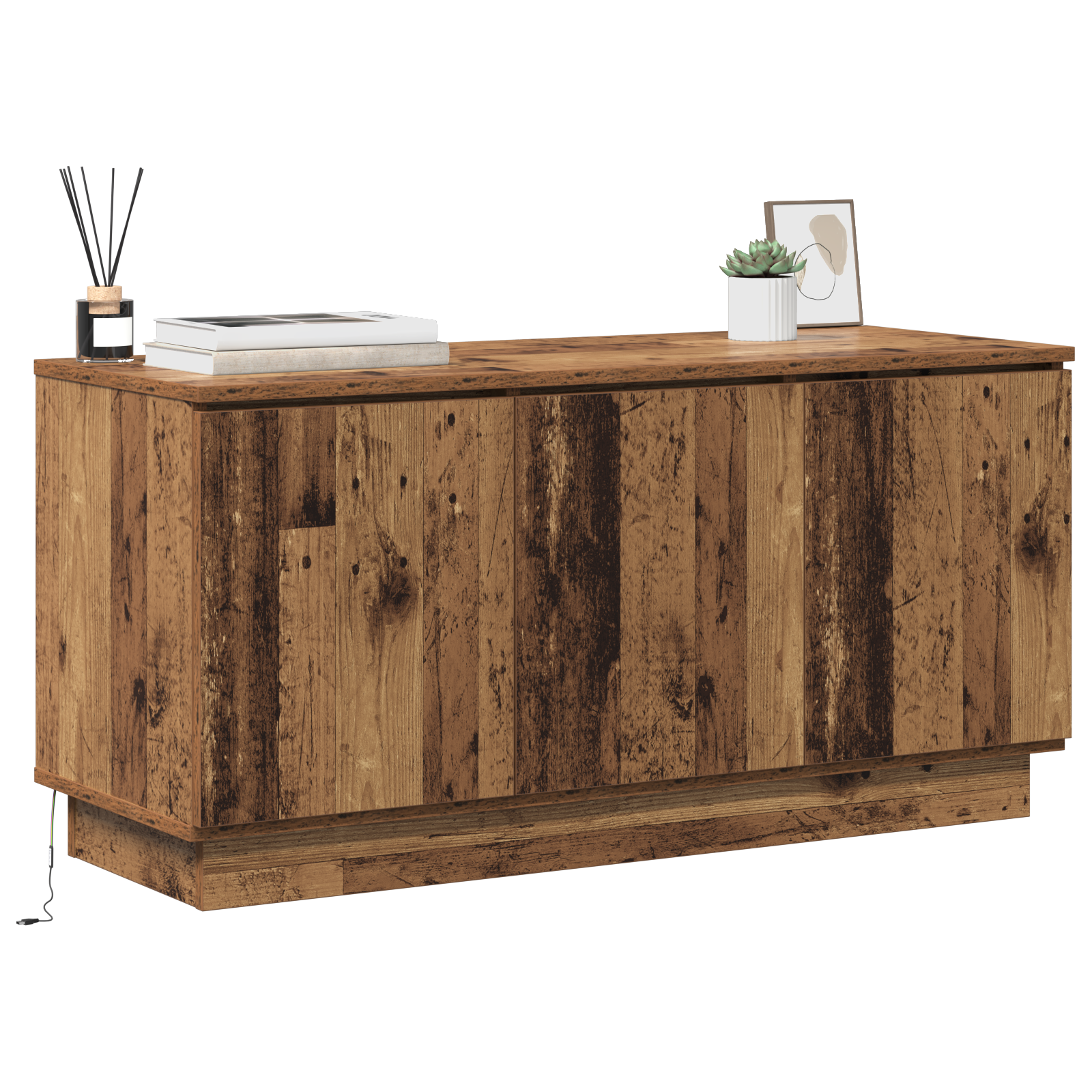 vidaXL TV-kast Oud Hout 100x38x49 cm Bewerkt Hout