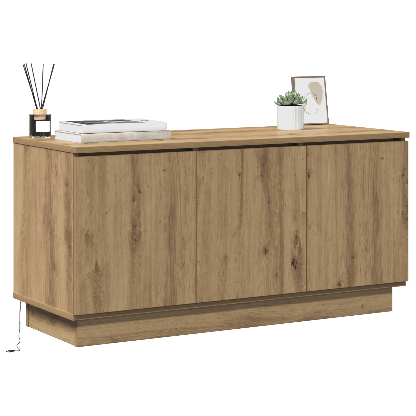 vidaXL TV-kast Artisan Eiken 100x38x49 cm Bewerkt Hout