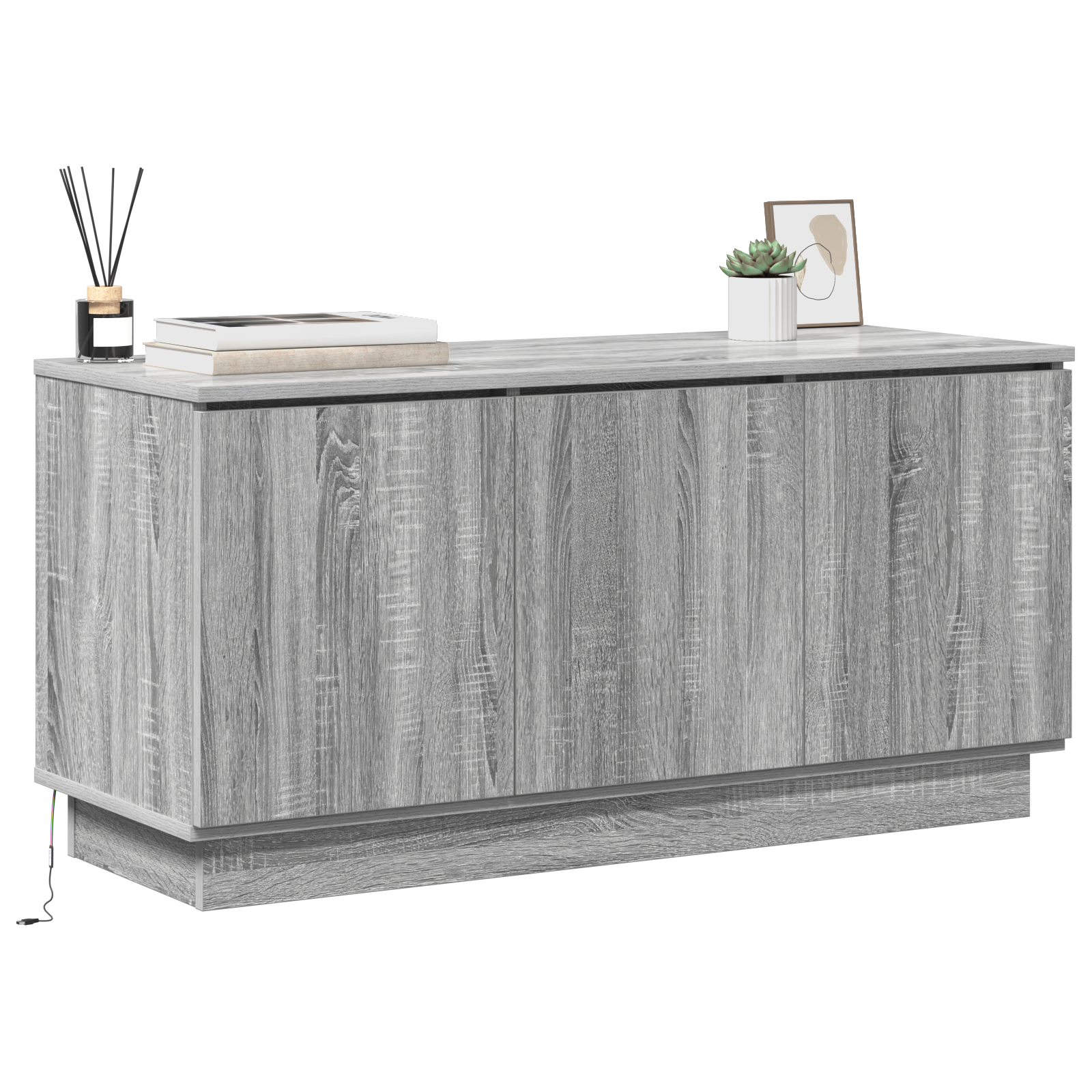 vidaXL TV-kast Grijs Sonoma 100x38x49 cm Gelaagd Hout