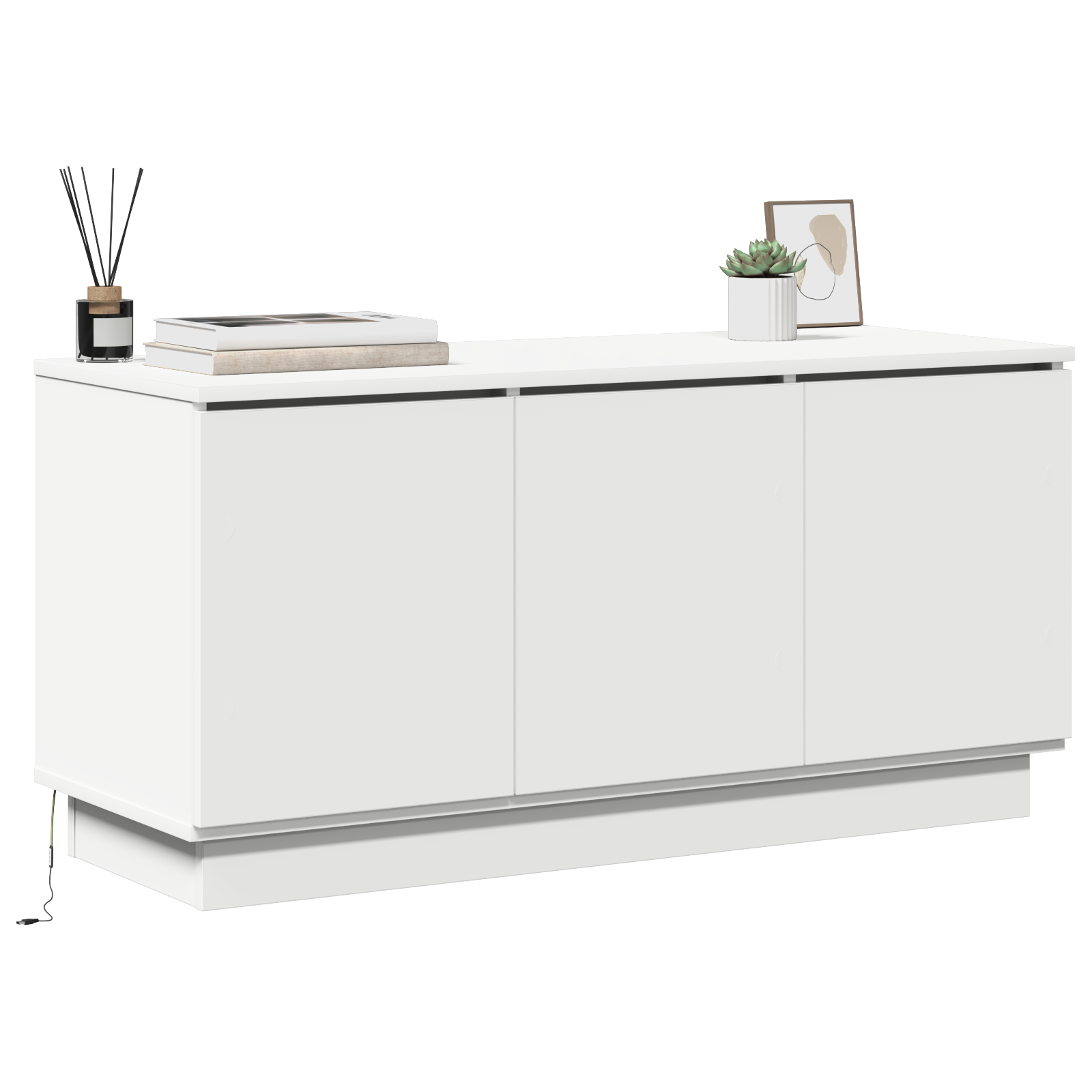 vidaXL TV-meubel Wit 100x38x49 cm Bewerkt Hout