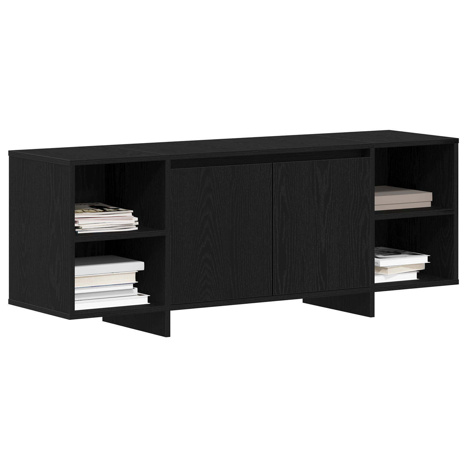 vidaXL TV-meubel - Zwart Eiken - 120x30x40.5 cm - Gemaakt van Geengineerd Hout