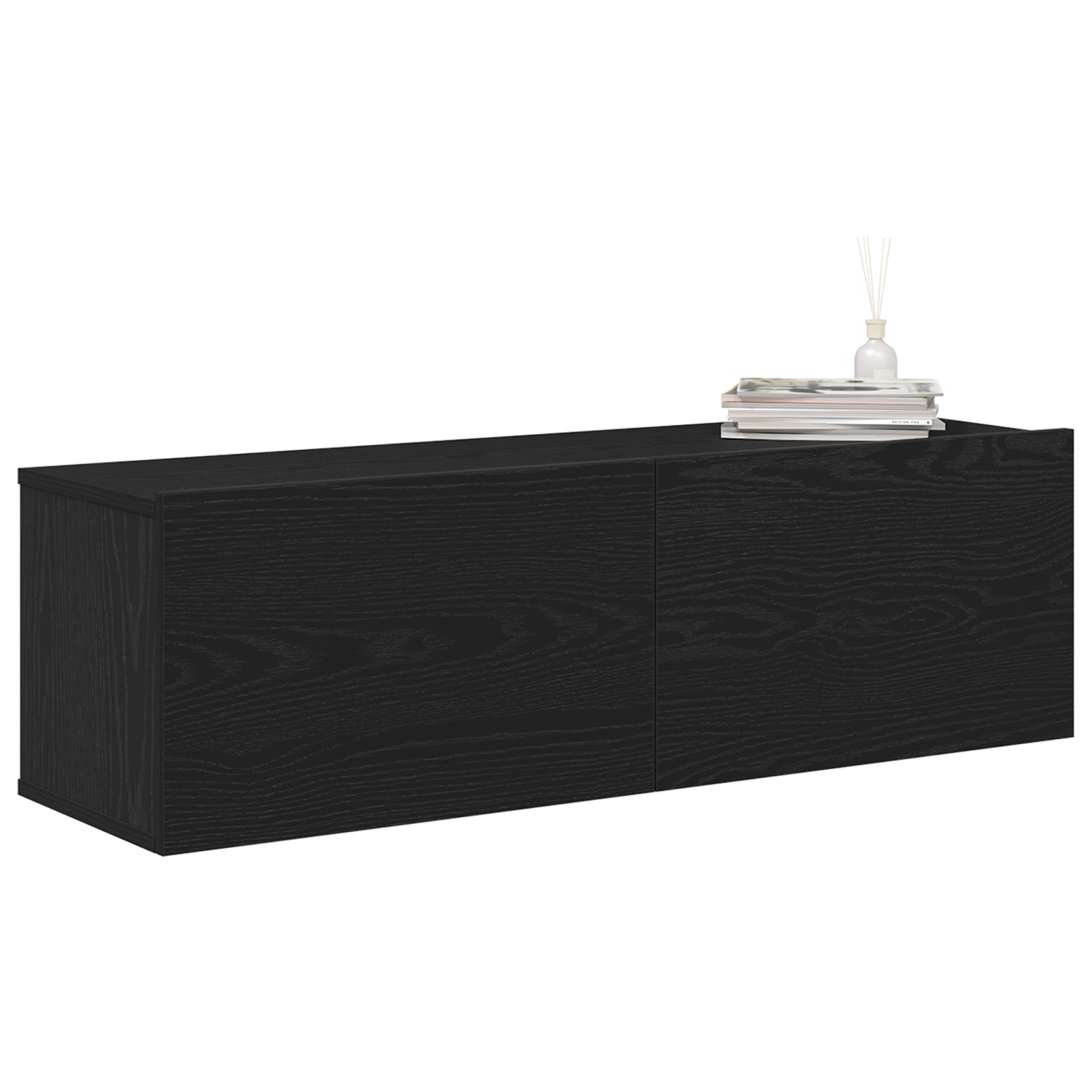 vidaXL Tv-meubelen 2 st 100x30x30 cm bewerkt hout zwart eikenkleurig