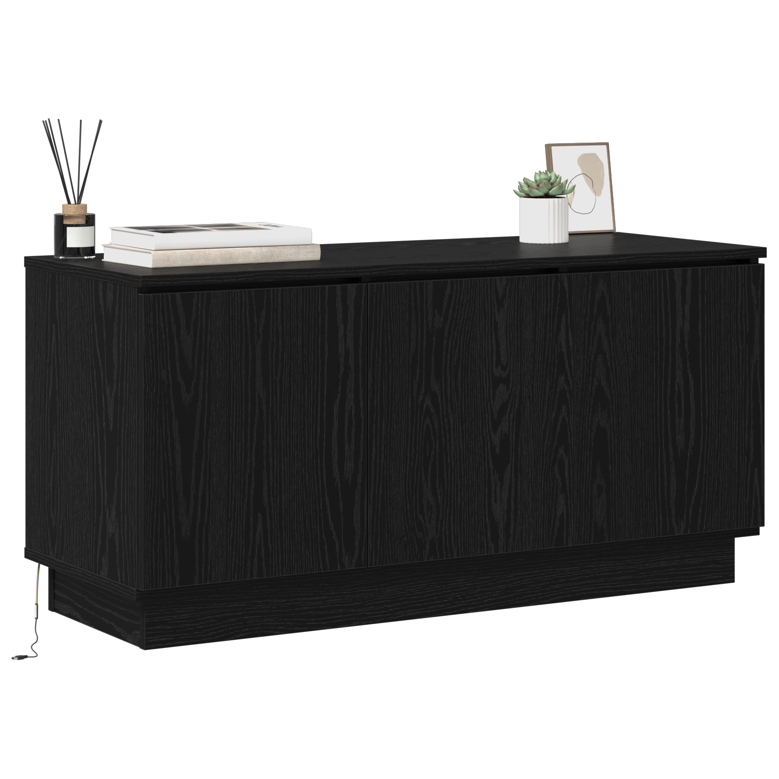 vidaXL TV-meubel Zwart 100x38x49 cm Hout