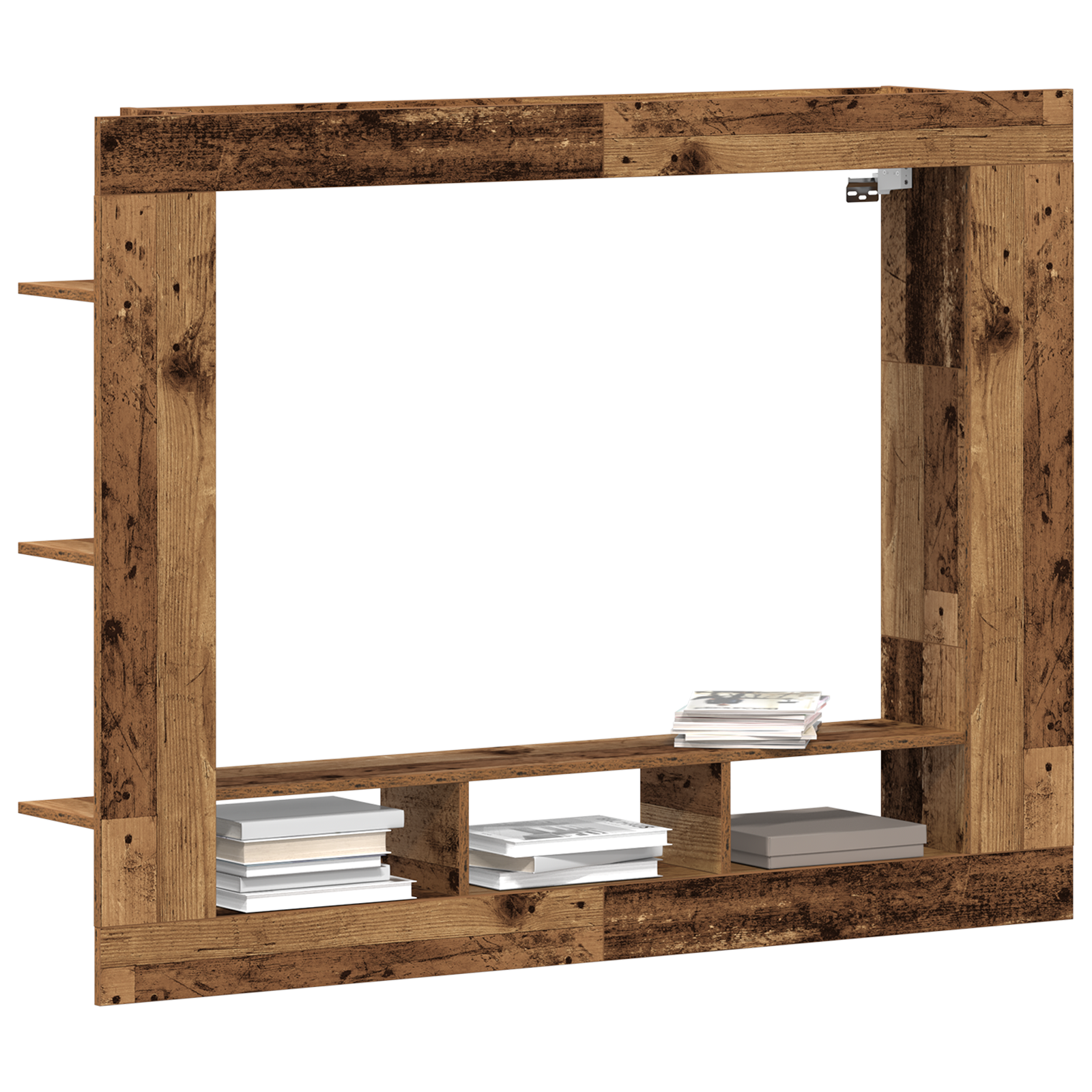 vidaXL TV-meubel wandgemonteerd 152x22x113 cm oud houtkleurig