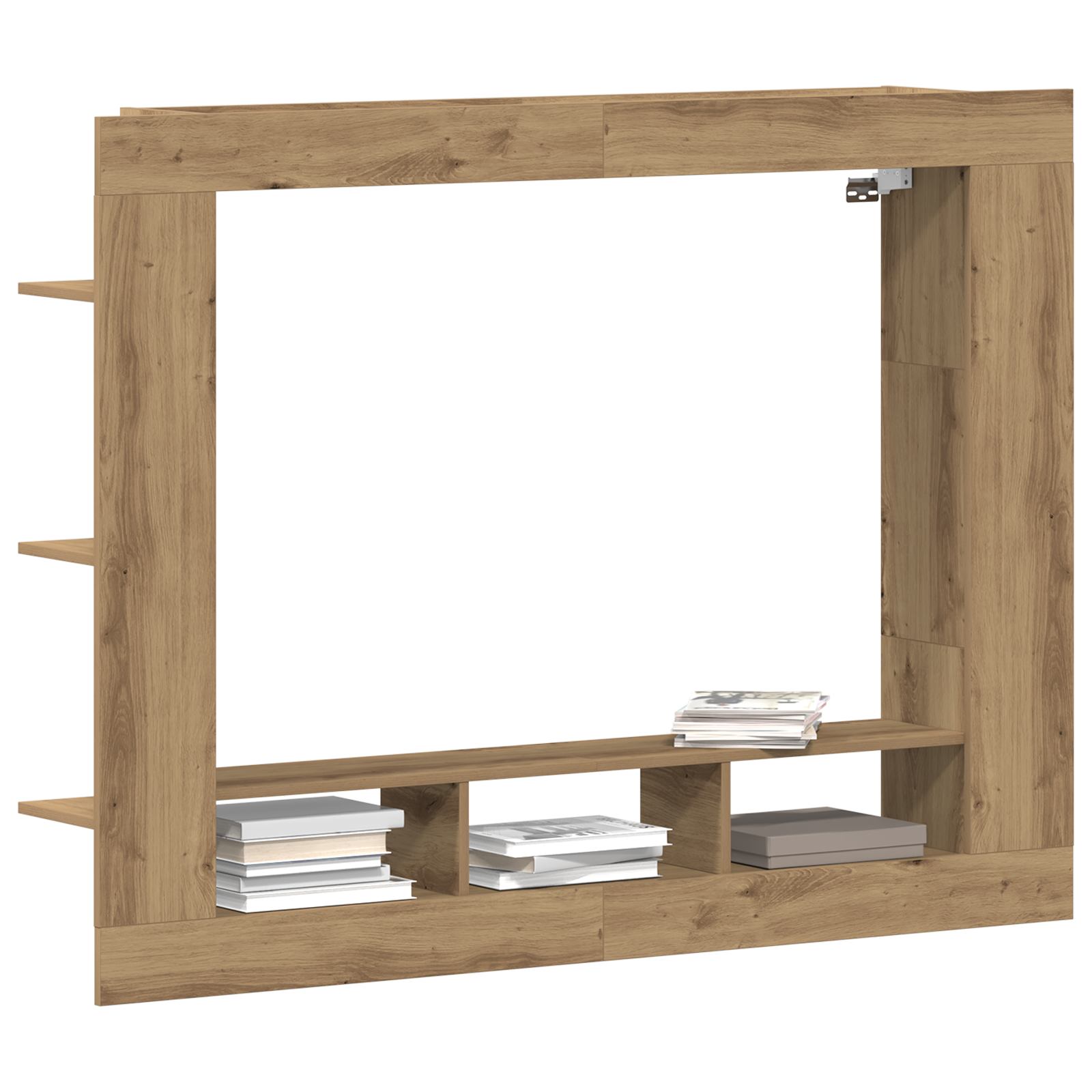 vidaXL TV-meubel wandgemonteerd 152x22x113 cm artisanaal eiken