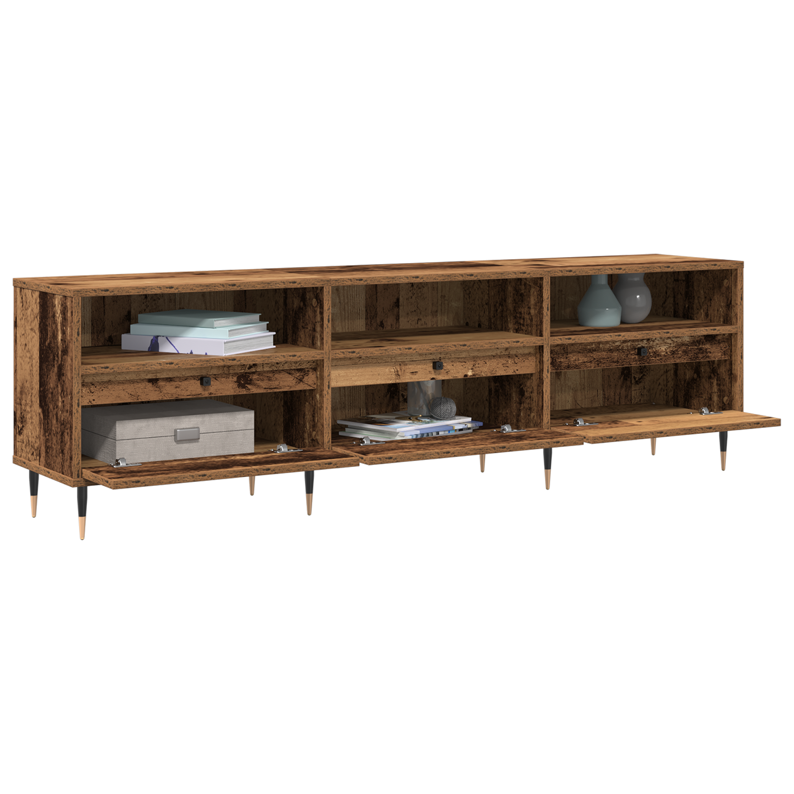 vidaXL TV-meubel Oude Hout 150x30x44,5 cm Gefabriceerd Hout