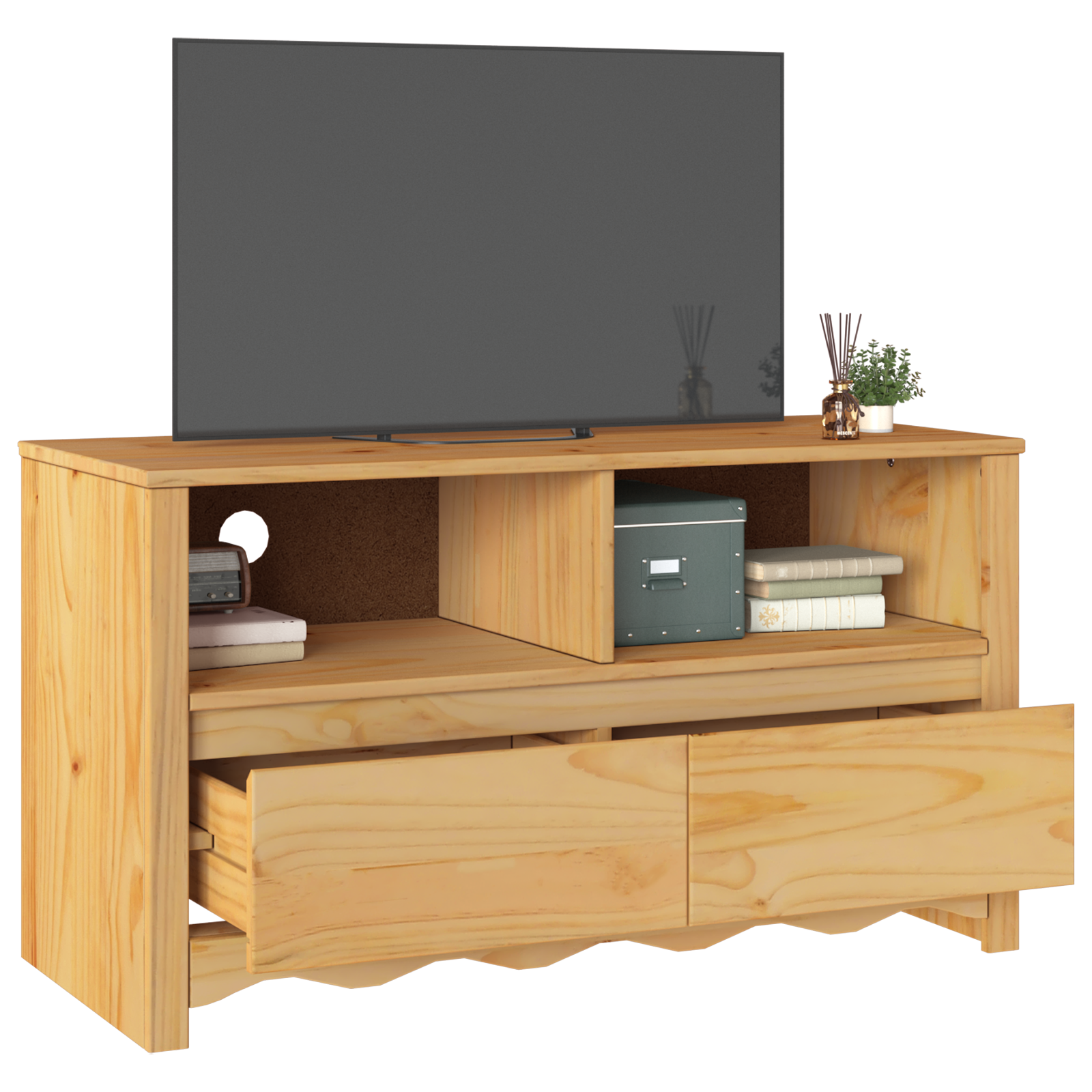 vidaXL Tv-meubel DRAMMEN 99x43x55 cm massief grenenhout