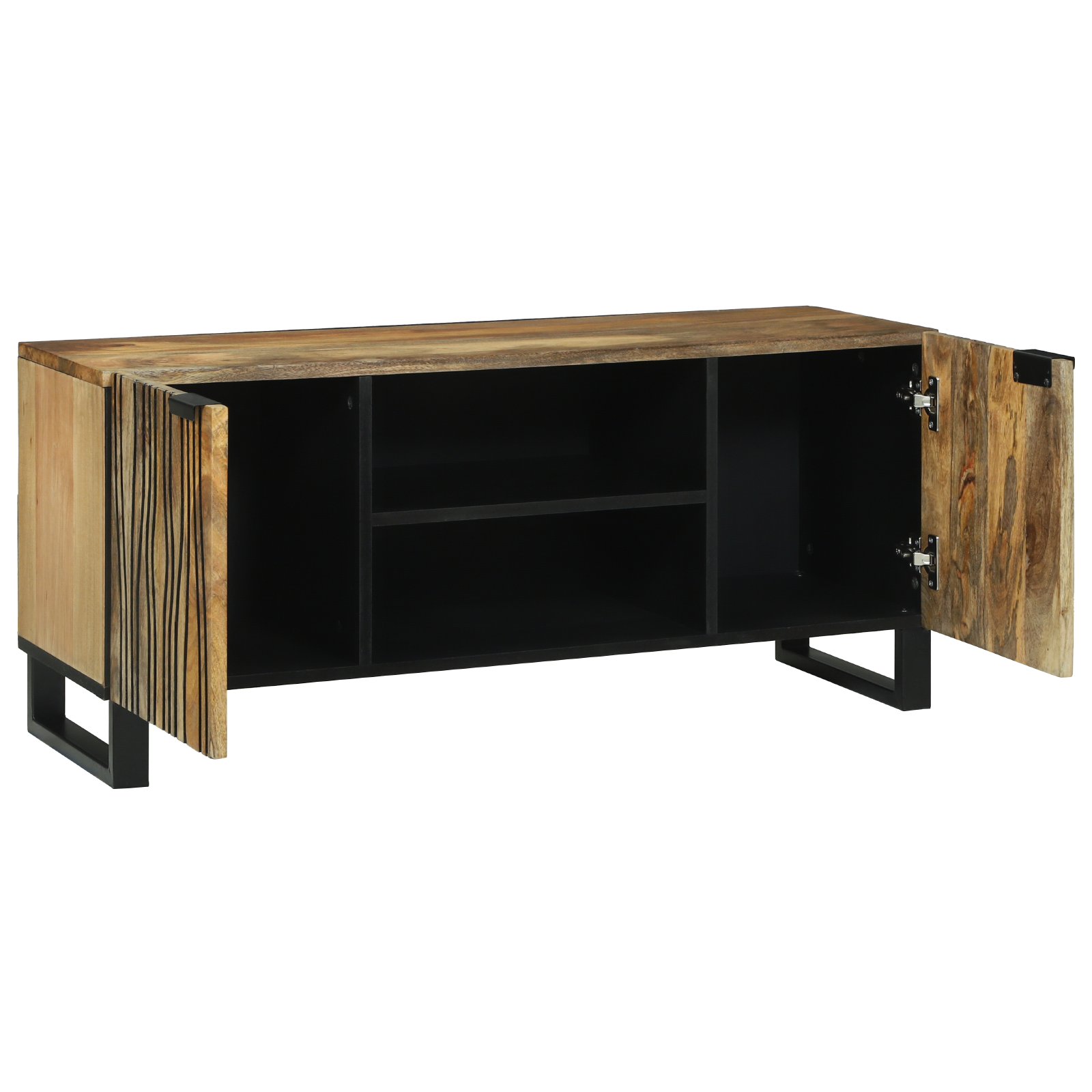 vidaXL TV-kast, 105 x 33,5 x 46 cm, gemaakt van massief mangohout en engineered wood.