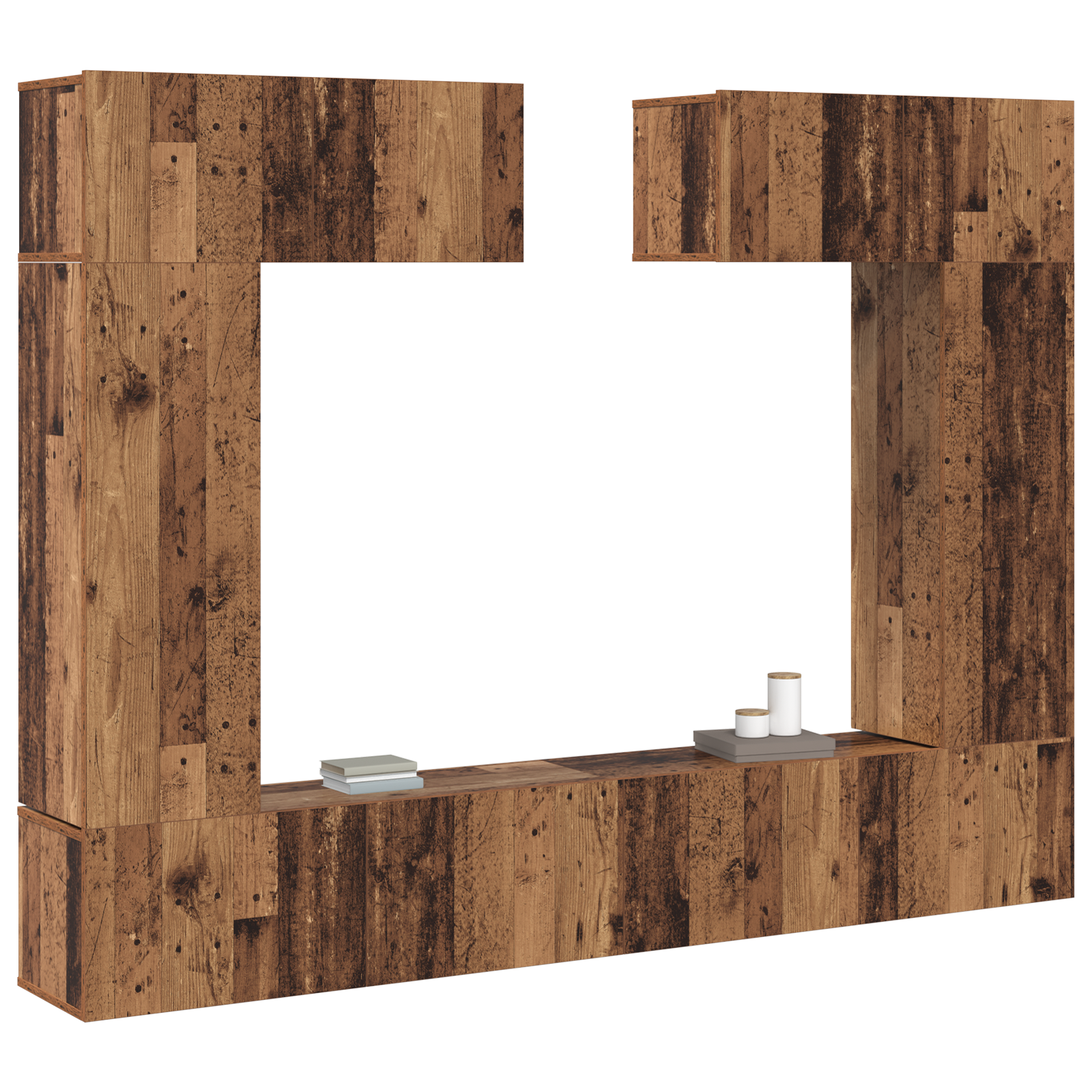 vidaXL 6-delige TV Kast Set Oude Hout Geengineerd Hout