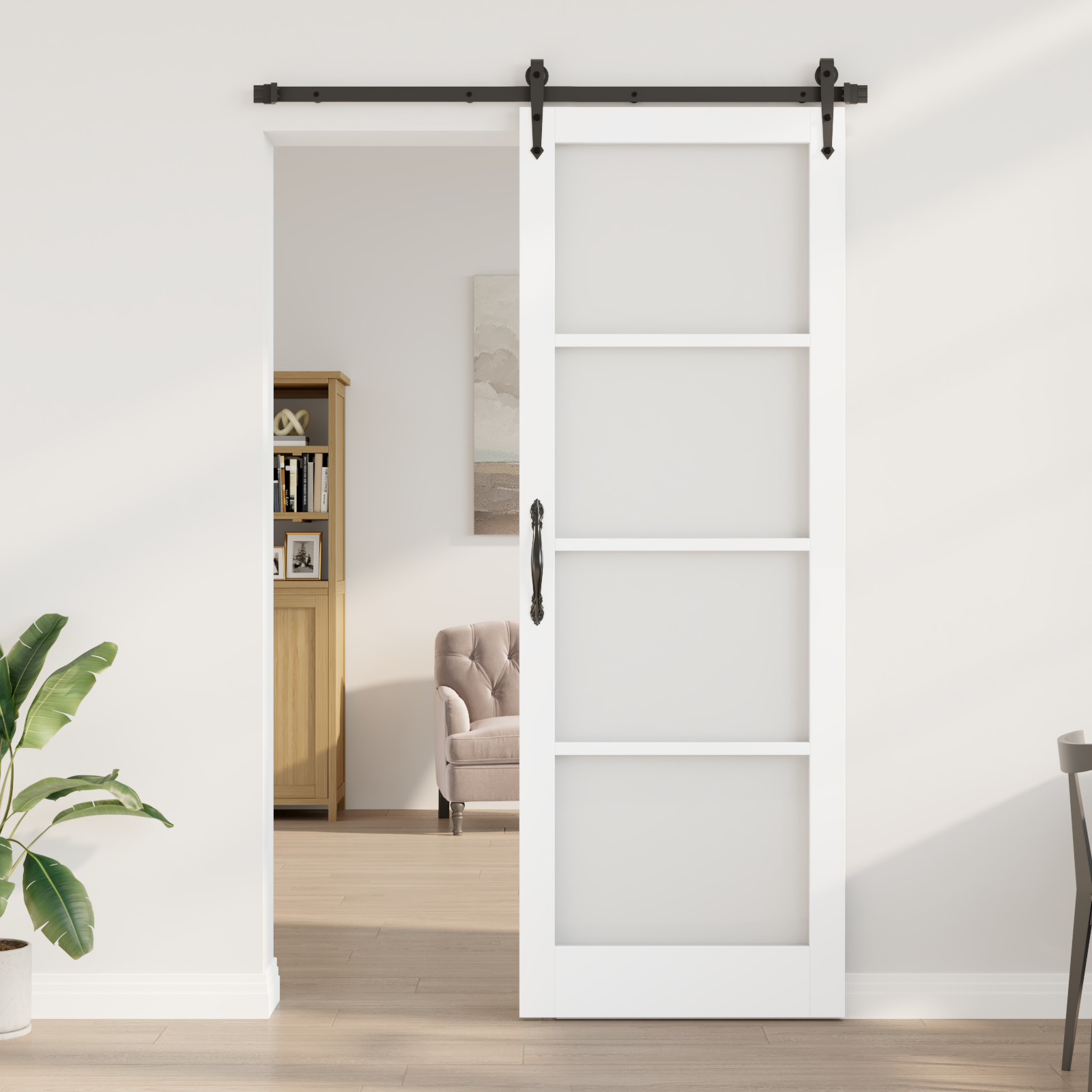 vidaXL Schuifdeur met Beslagset ORKDAL Wit 83x232 cm