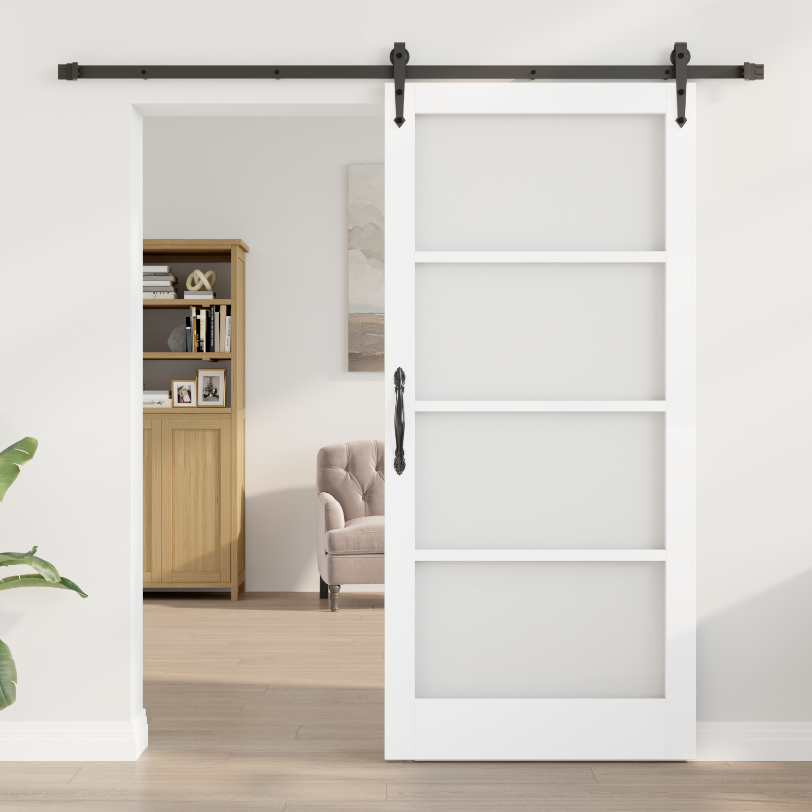 vidaXL Schuifdeur met Hardware Set ORKDAL Wit 93x202 cm
