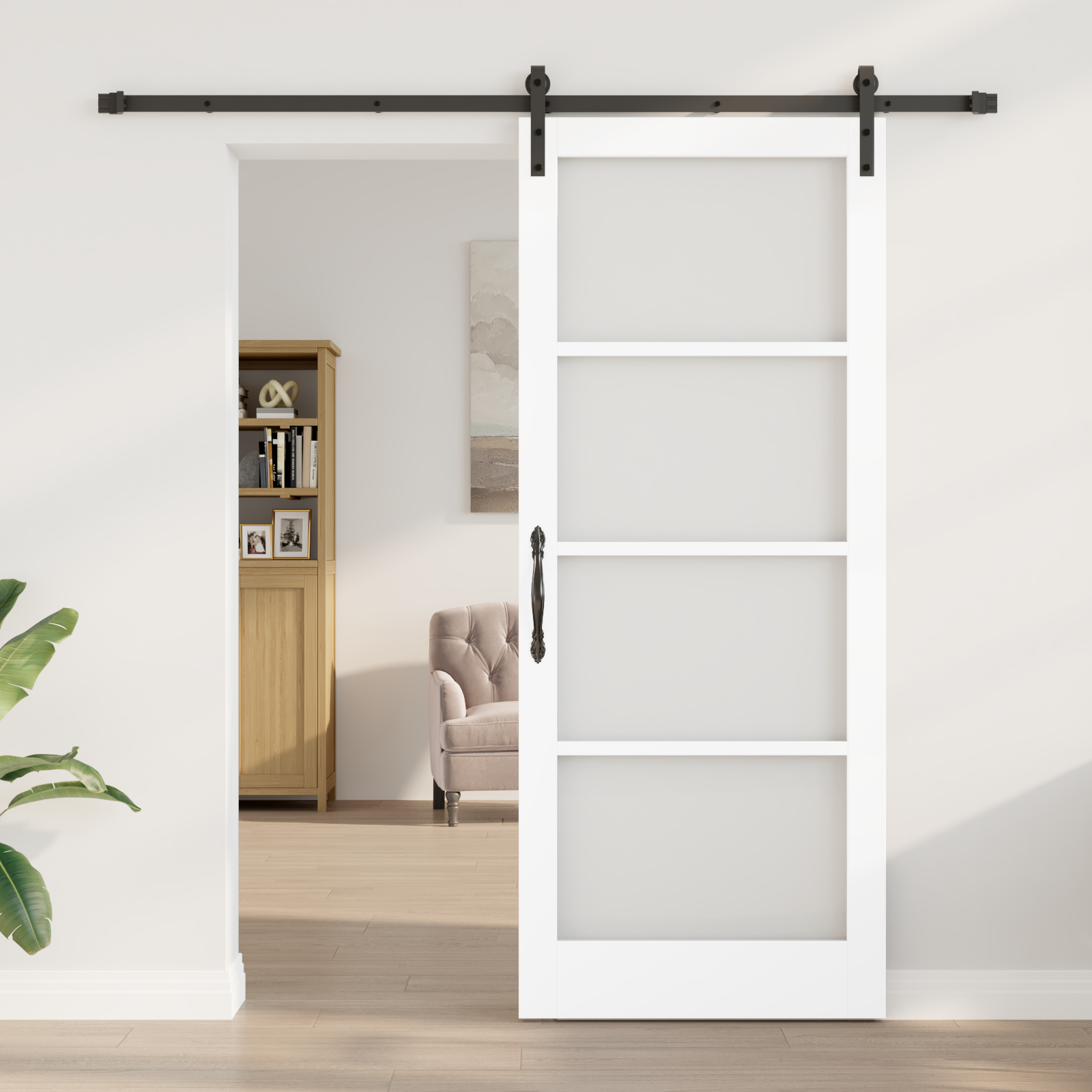 vidaXL Schuifdeur met Hardware Set 'ORKDAL'Wit 86x211 cm
