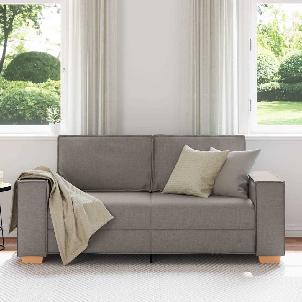 vidaXL 2-zitsbank Taupe 140 cm Stof