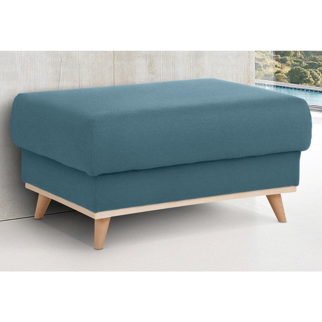 Home affaire Hocker EDINA ook in katoenmix-overtrekstof, in scandinavische stijl