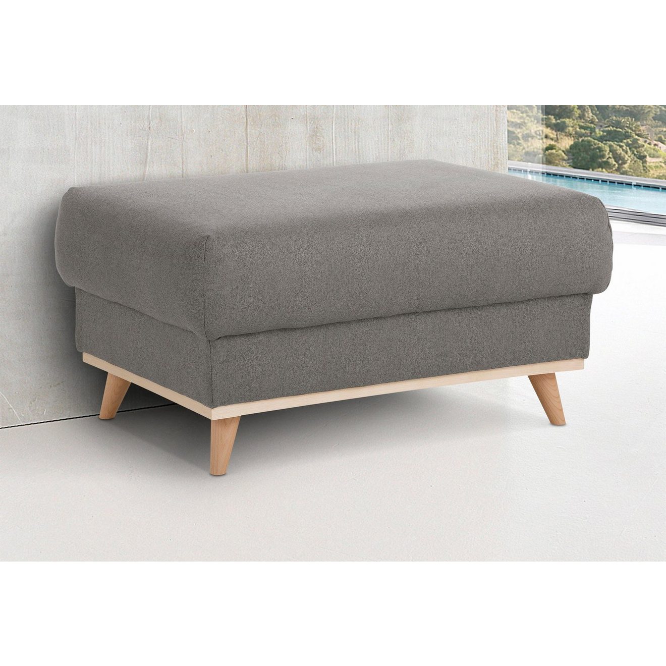 Home affaire Hocker EDINA ook in katoenmix-overtrekstof, in scandinavische stijl