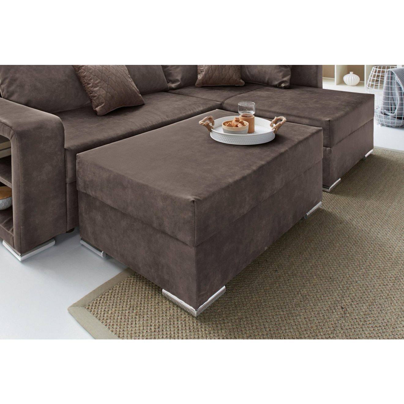 COLLECTION AB Hocker John Vrij in de ruimte te plaatsen, optioneel met bonellfeder