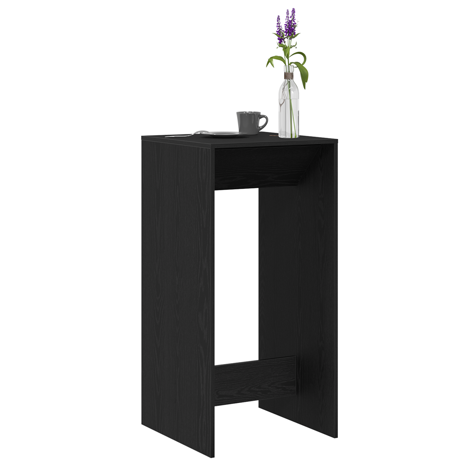 vidaXL Bartafel 51x50x103,5 cm bewerkt hout zwart eikenkleurig