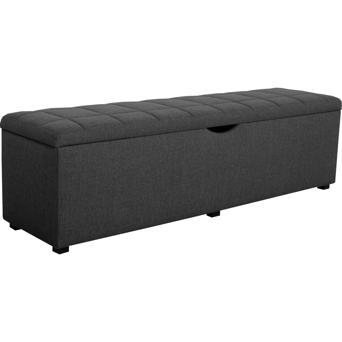 Places of Style Hockerbank Checked met bergruimte, breedte 120 cm en 160 cm, als bedbank te gebruiken