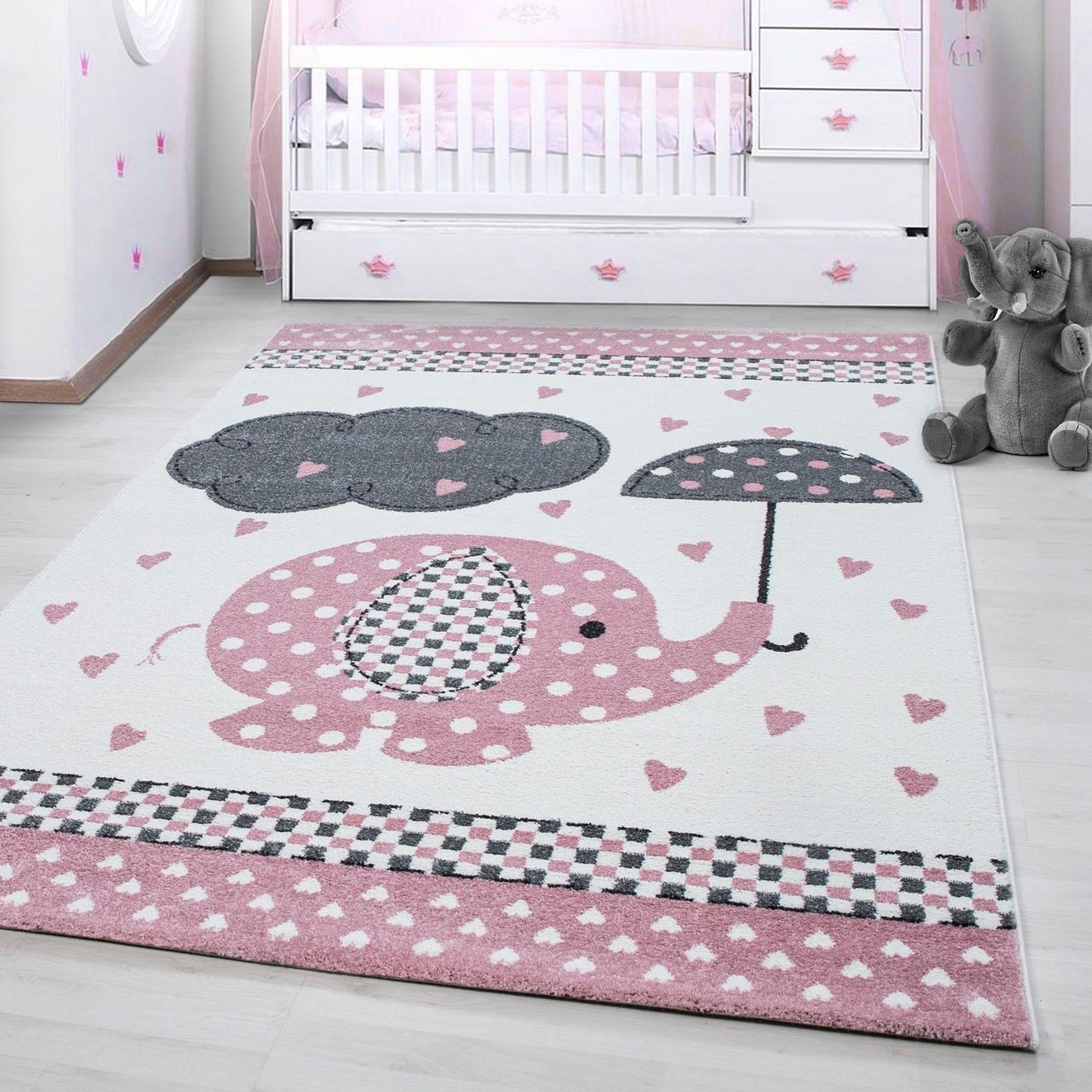 Ayyildiz Teppiche Kindervloerkleed Kids 570 ook in rond, olifantenmotief, kortpolig