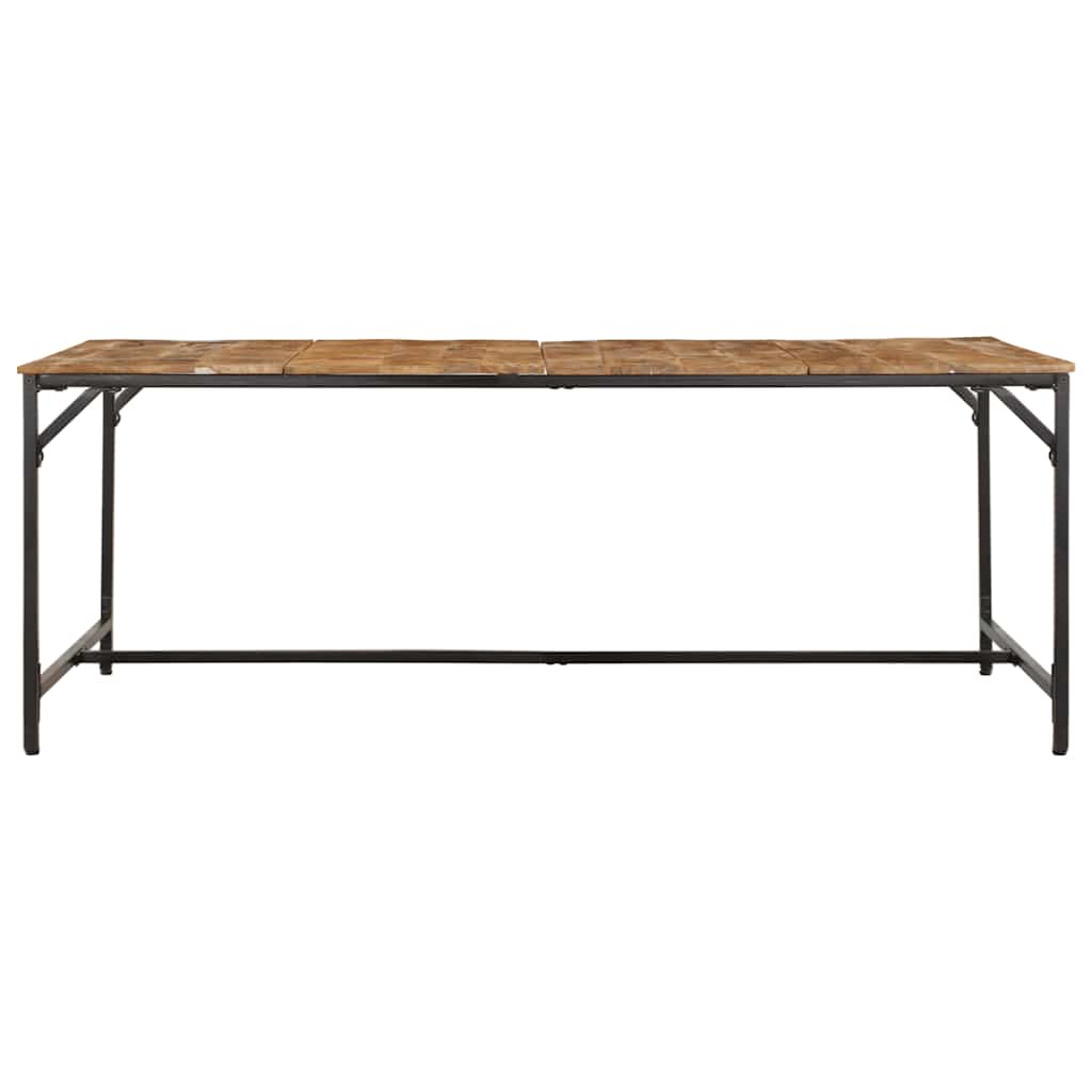 vidaXL Eettafel 200x100x75 cm massief hout ruw mangohout