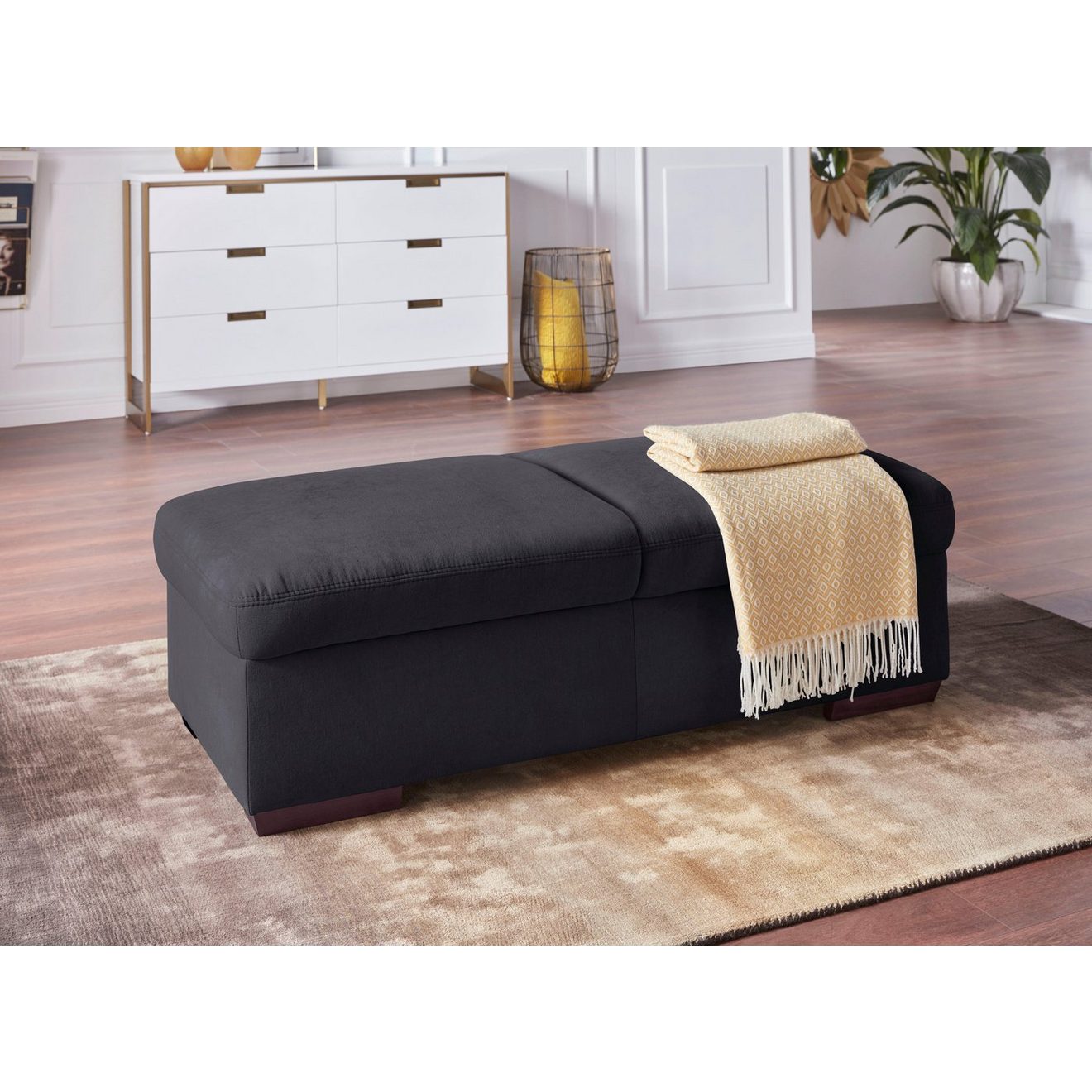 Exxpo - sofa fashion Hocker Salerno, bankkruk met geweldig zitcomfort