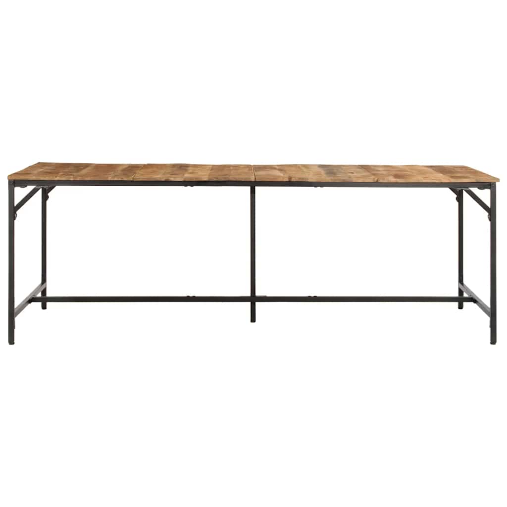 vidaXL Eettafel 220x90x75 cm massief hout ruw mangohout