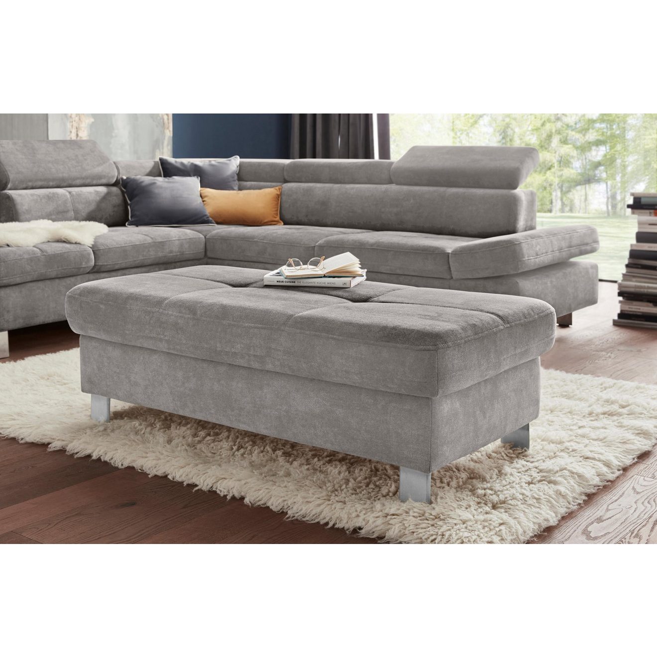 Exxpo - sofa fashion Hocker Fiji Barkruk met opbergruimte onder de zitting
