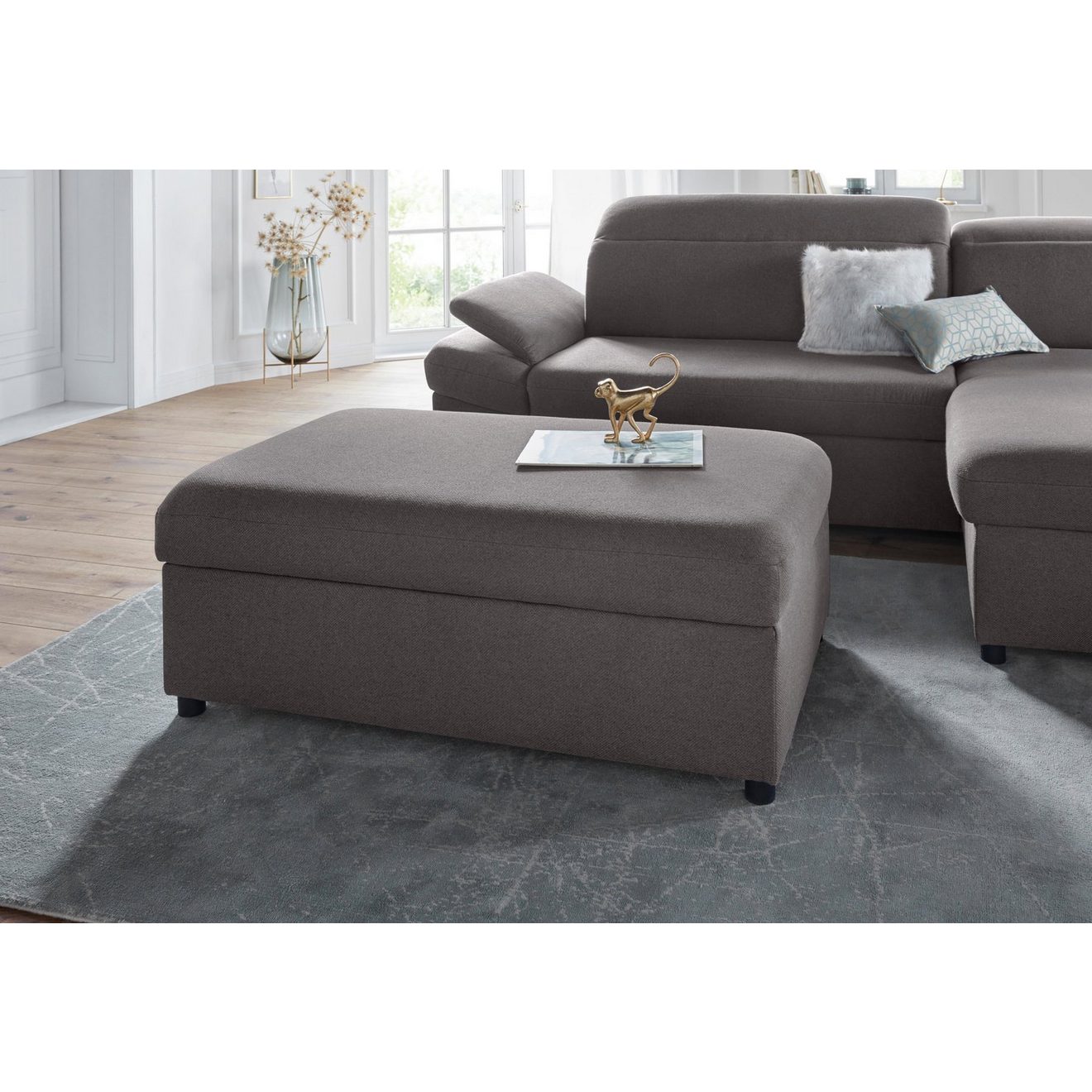 Exxpo - sofa fashion Hocker Kyoto bankkruk met opbergvak onder de zitting