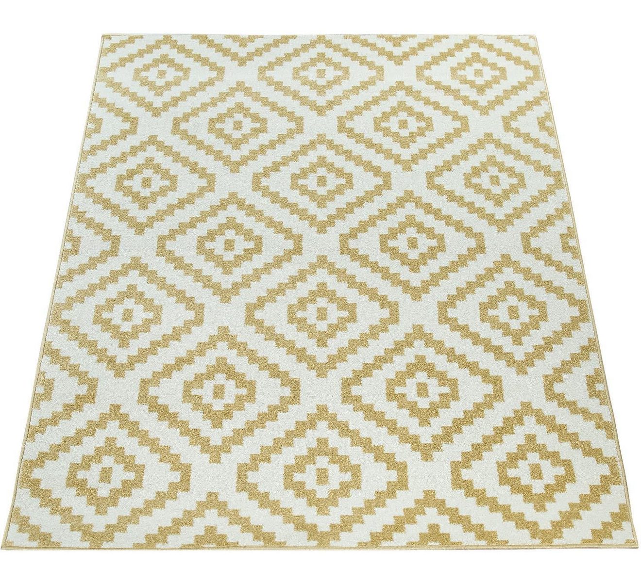 Paco Home Vloerkleed Stella 400 Korte pool, pastelkleuren, ruitendesign, woonkamer