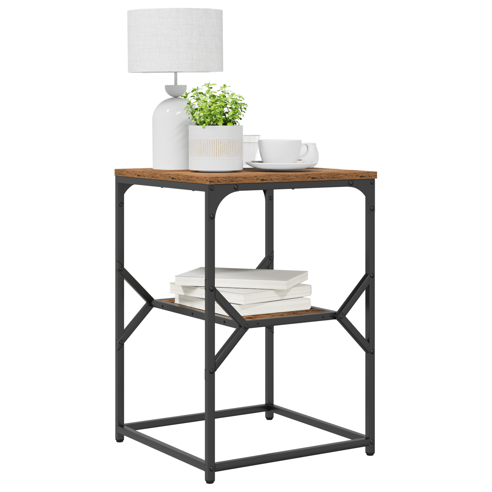 vidaXL Bijzettafel Oud Hout 41x40x60 cm Geengineerd Hout