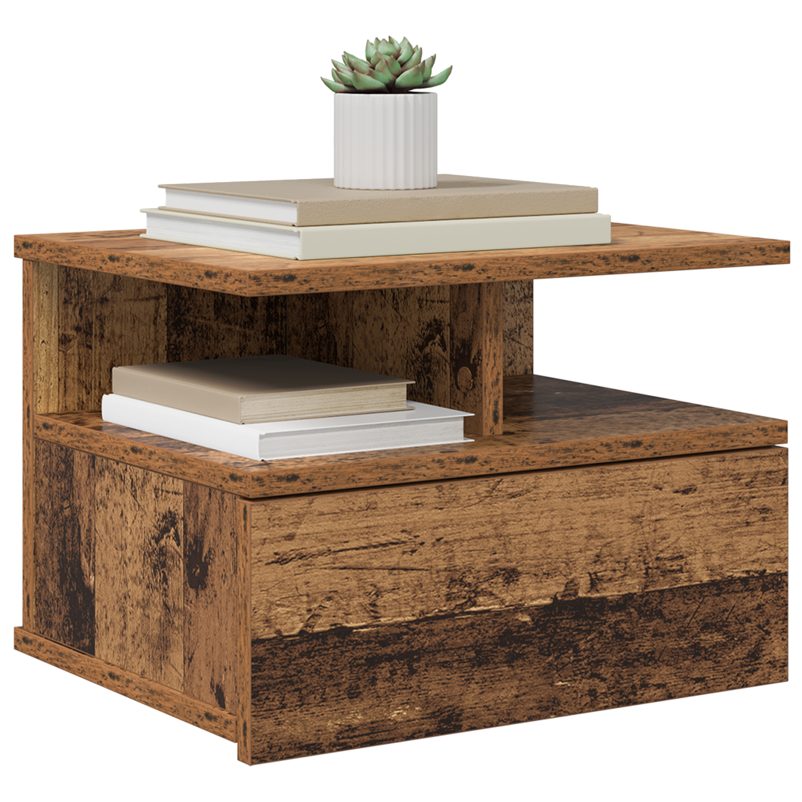 vidaXL Vlot Nachtkastje Oud Hout 40x31x27 cm Gemaakt Hout