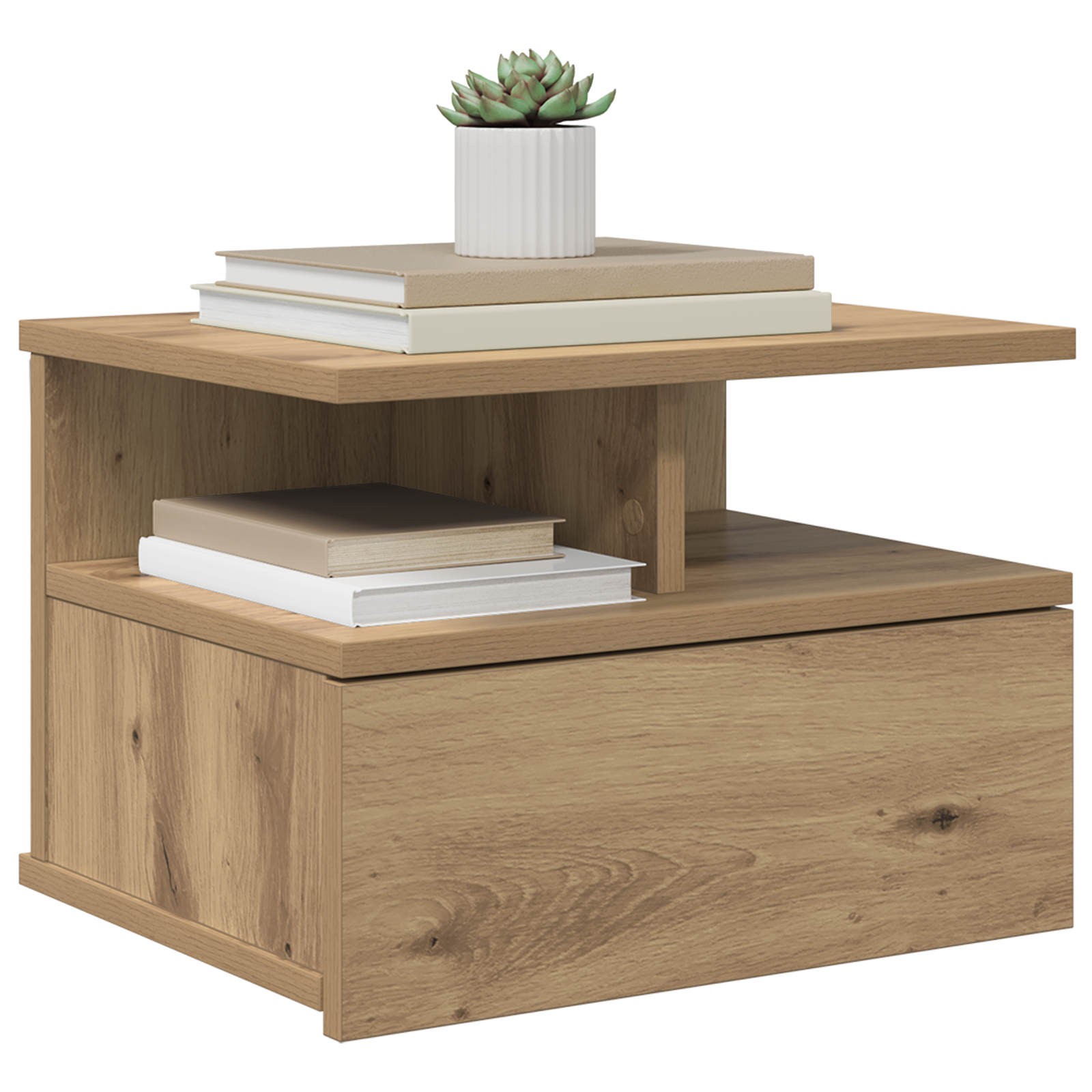 vidaXL Zwevend Nachtkastje Artisan Eiken 40x31x27 cm Geengineerd Hout