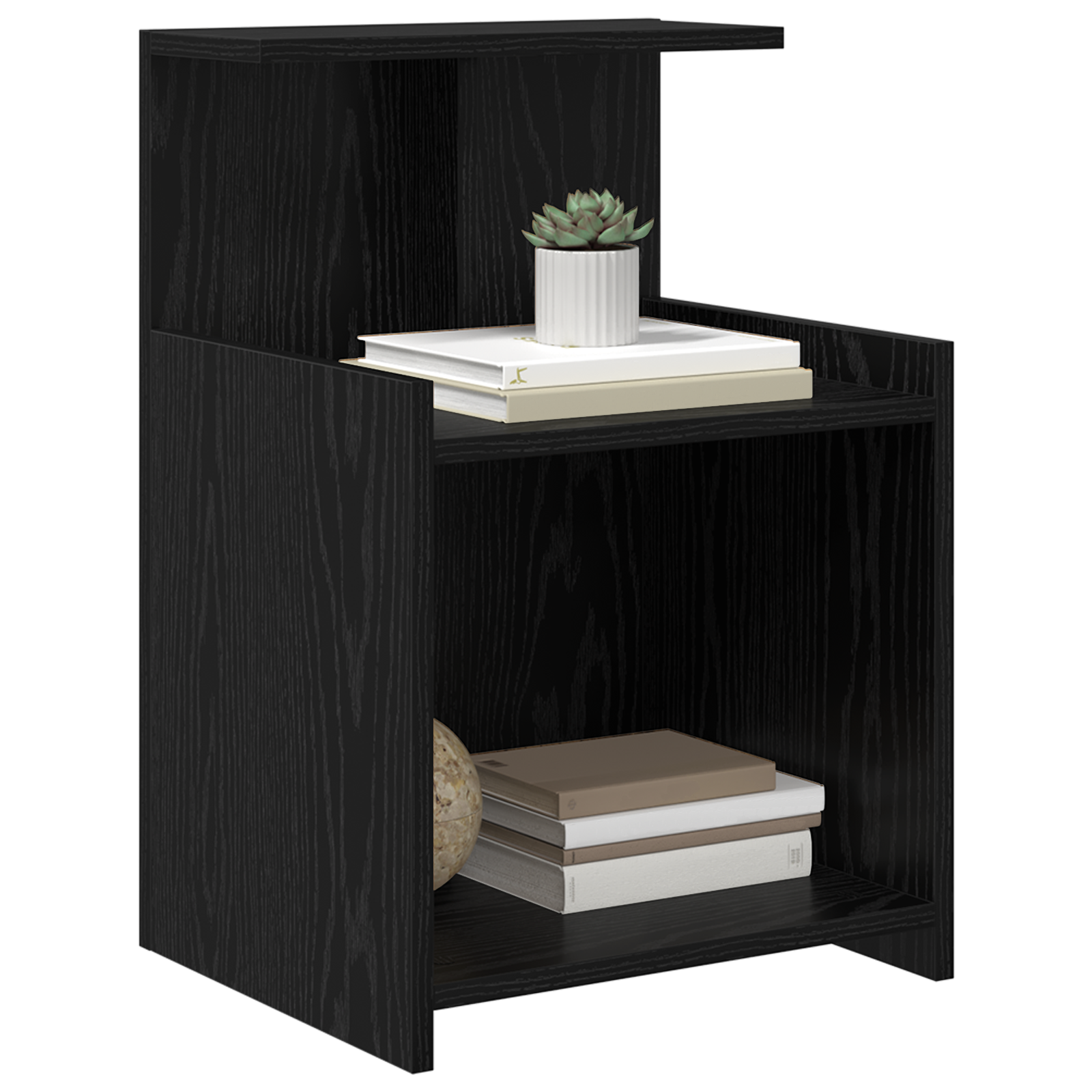 vidaXL Nachtkastje in Black Oak - 40 x 35 x 60 cm - Hout