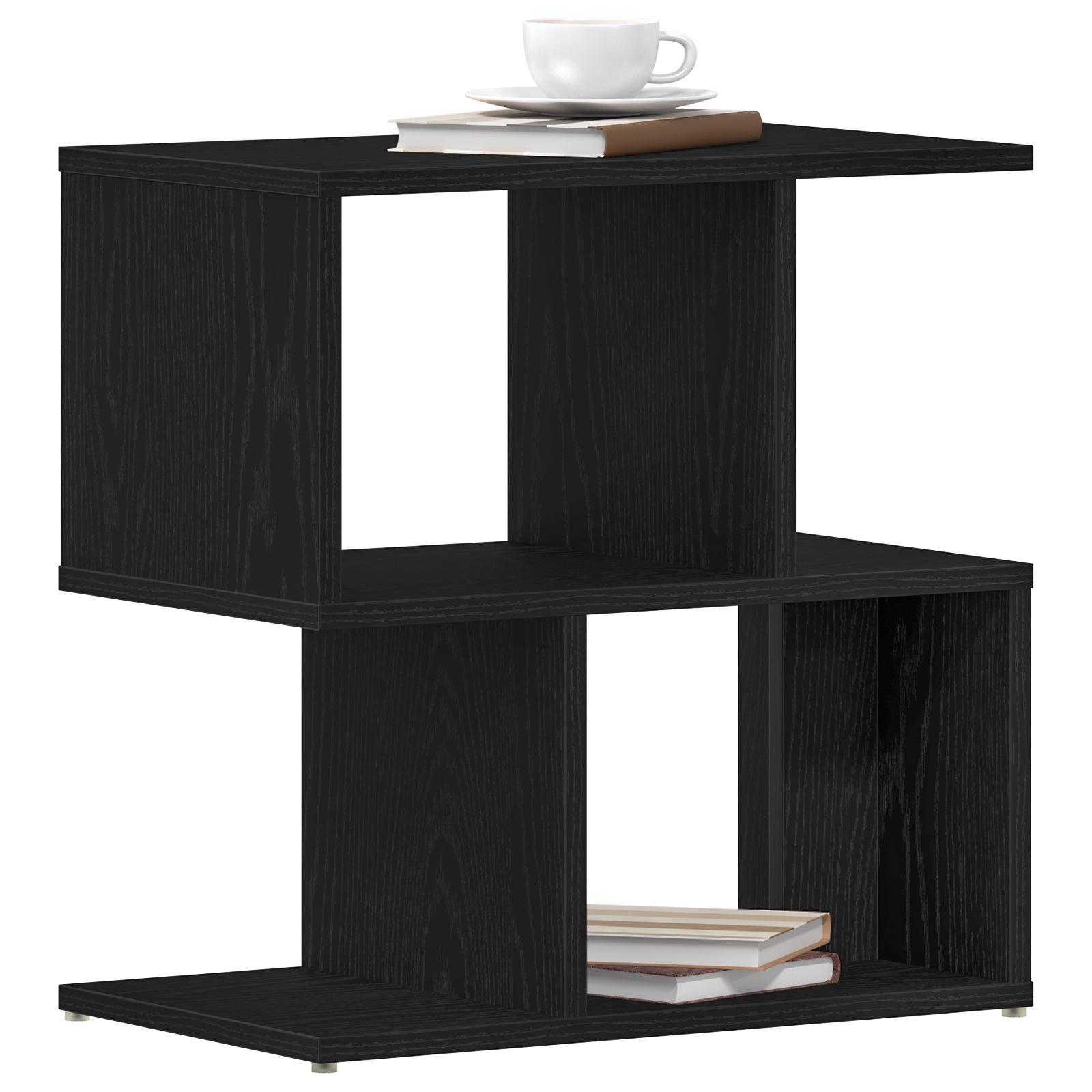 vidaXL Nachtkastje 50x30x51,5 cm bewerkt hout zwart eikenkleurig