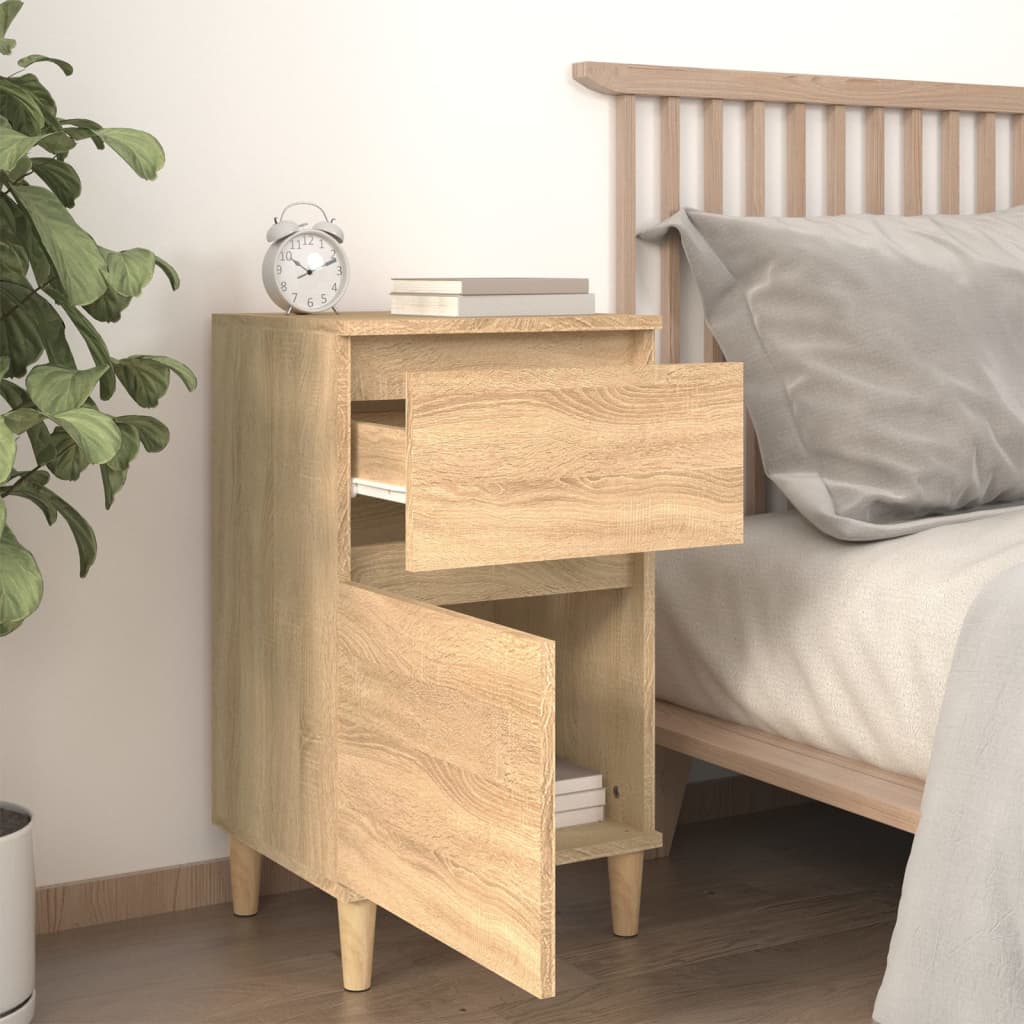 vidaXL Nachtkastje 40x35x70 cm sonoma eikenkleurig