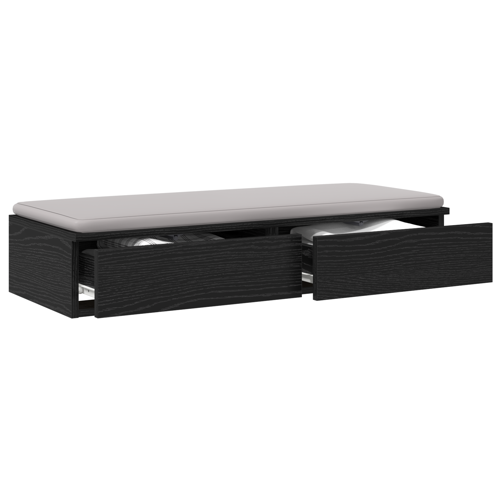 vidaXL Bedlades 75x36,5x16,5 bewerkt hout zwart