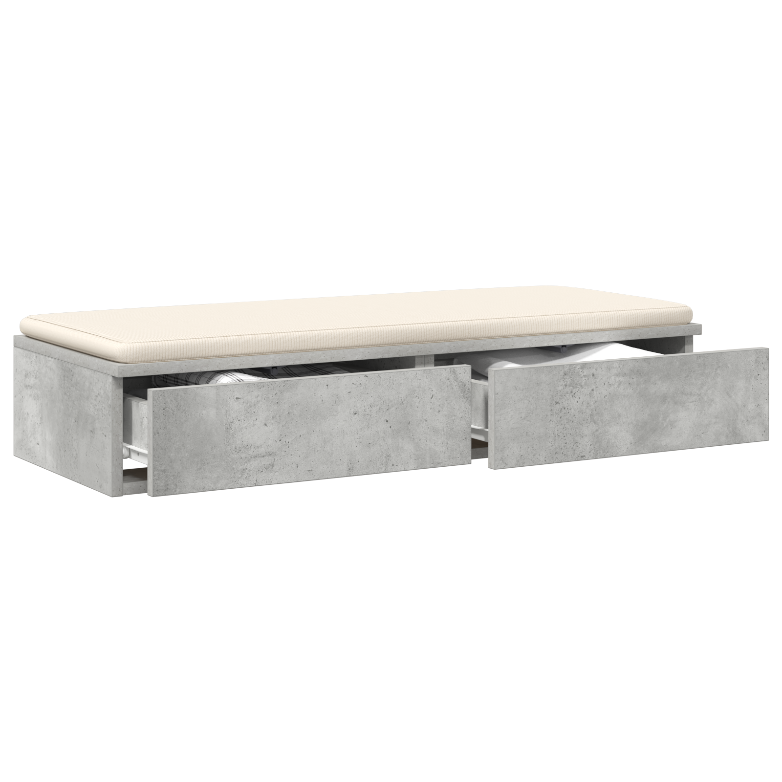 vidaXL Bedladen Betongrijs 80x36,5x16,5 cm Van Gefabriceerd Hout