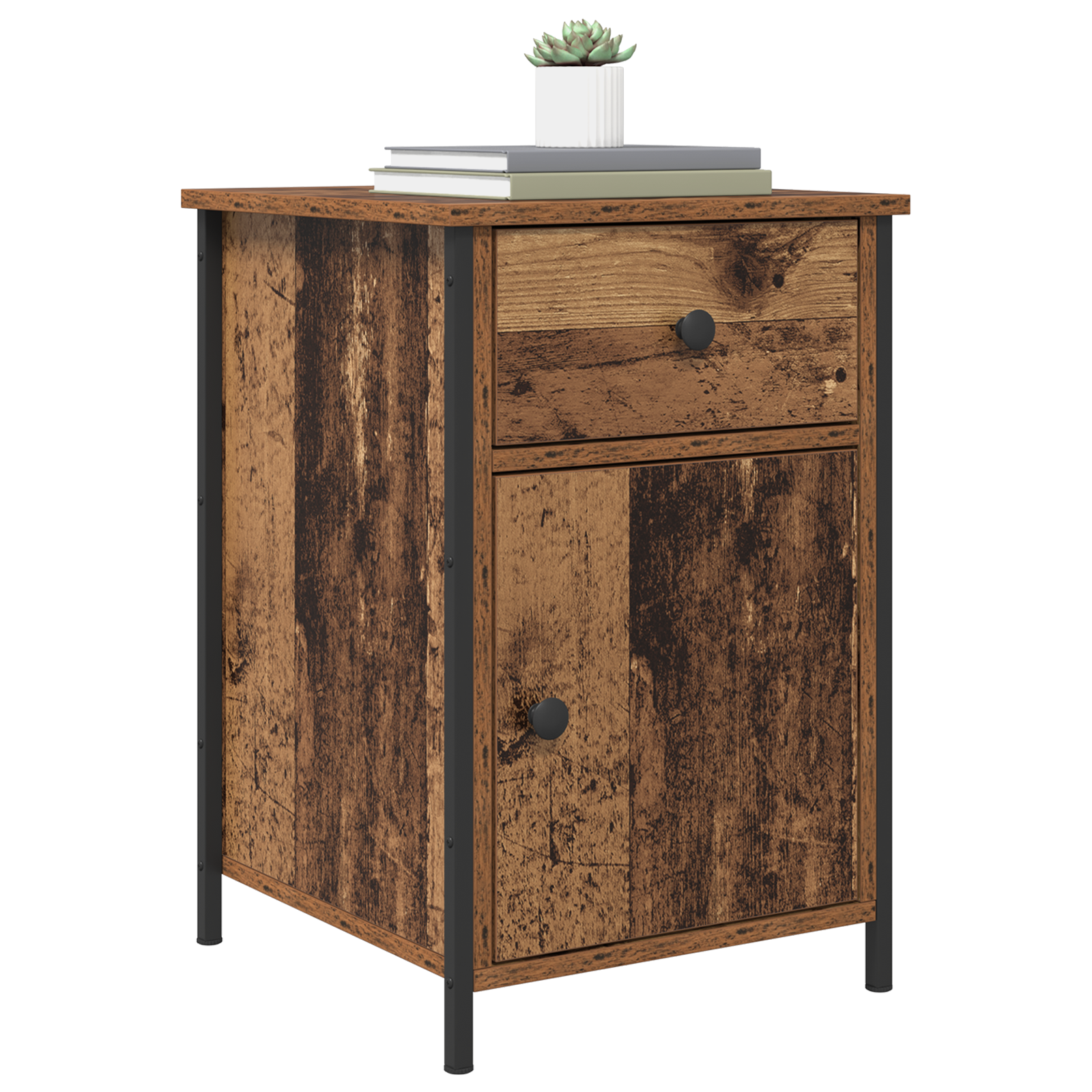 vidaXL Nachtkastje Oude Hout 40x42x60 cm Engineered Wood