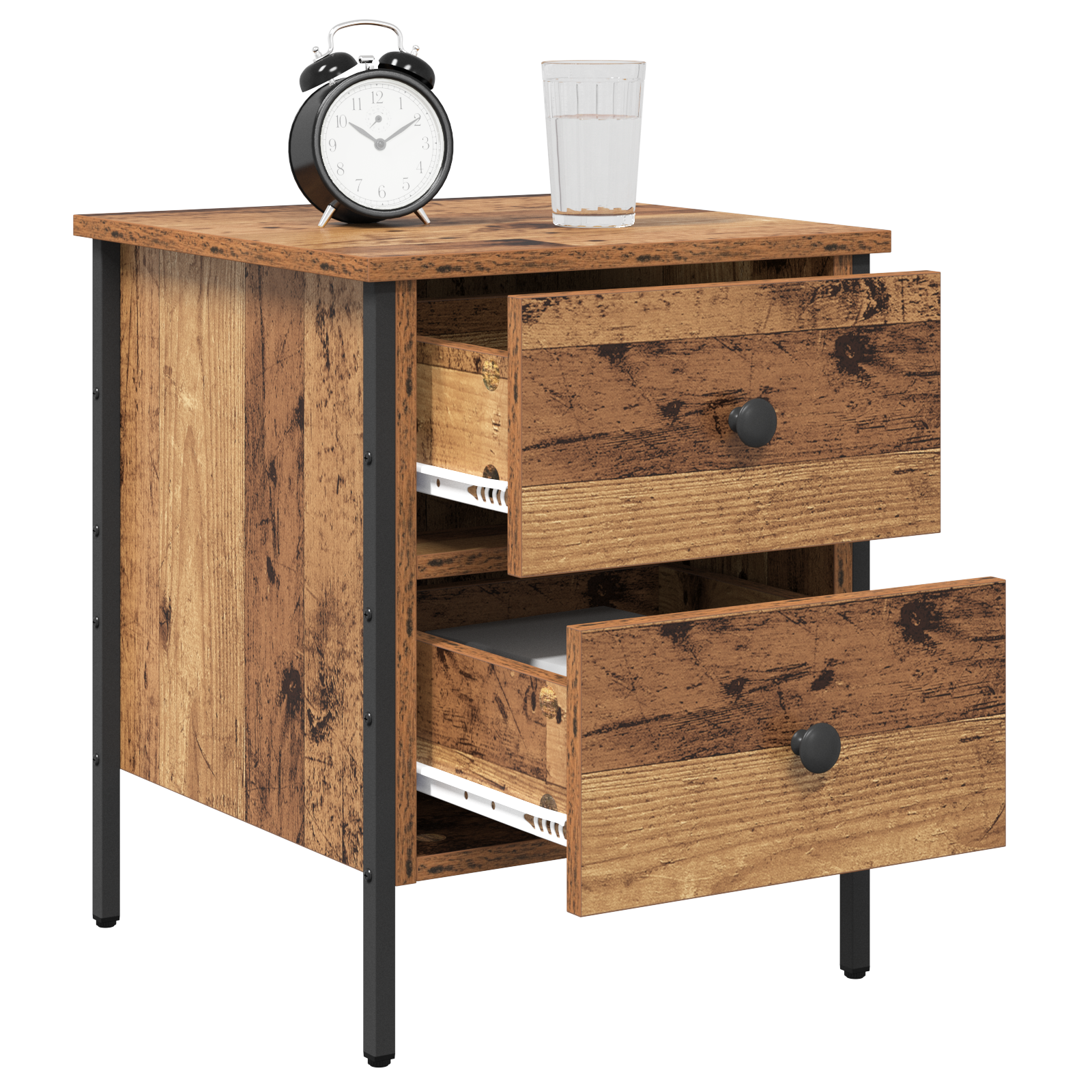 vidaXL Nachtkastje Oud Hout 40x42x50 cm Gegagen Hout