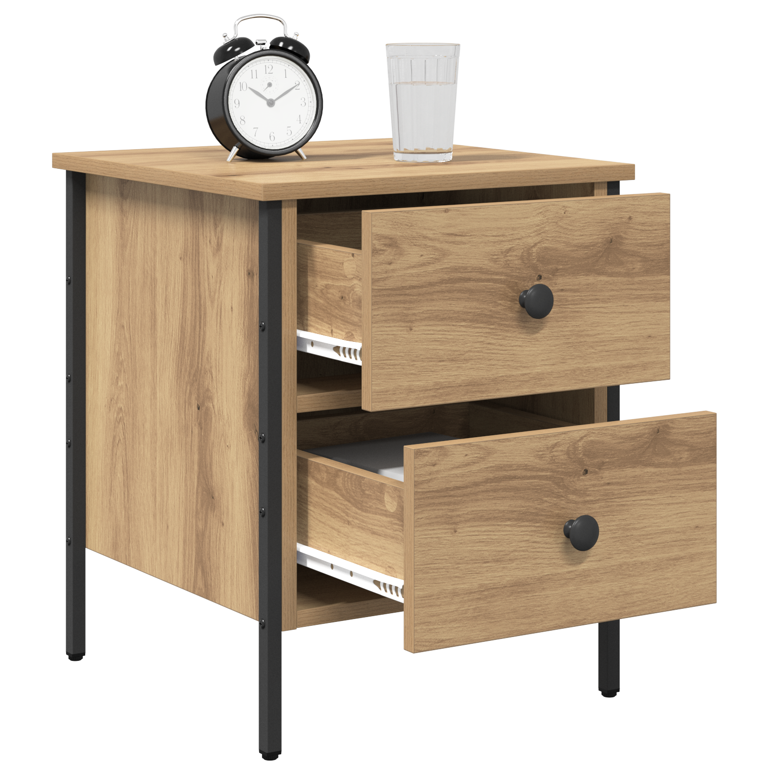 vidaXL Nachtkastje Artisan Eiken 40x42x50 cm Bewerkt Hout